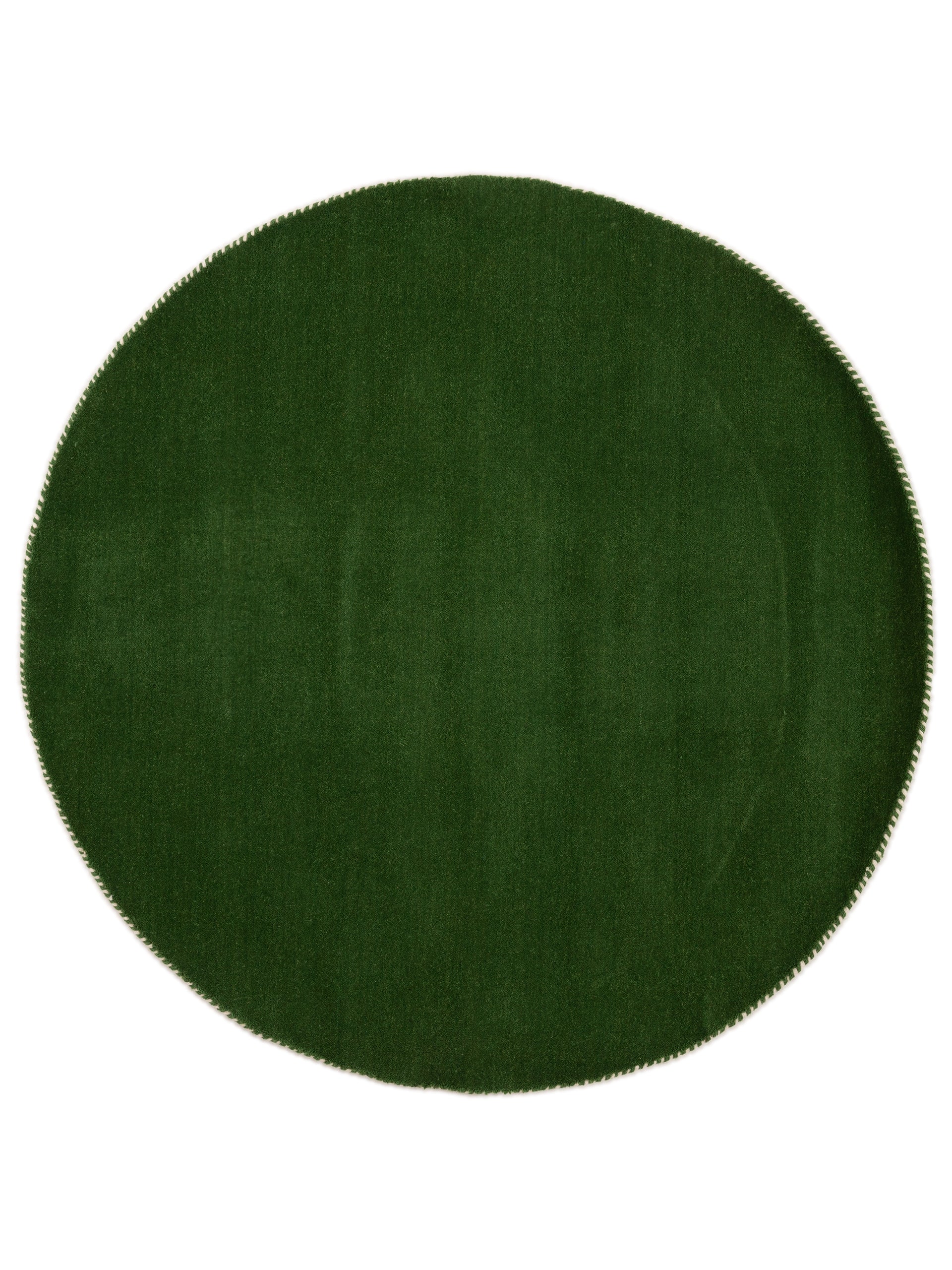 Wollteppich Gabbeh Lola Rund Grün aus Wolle