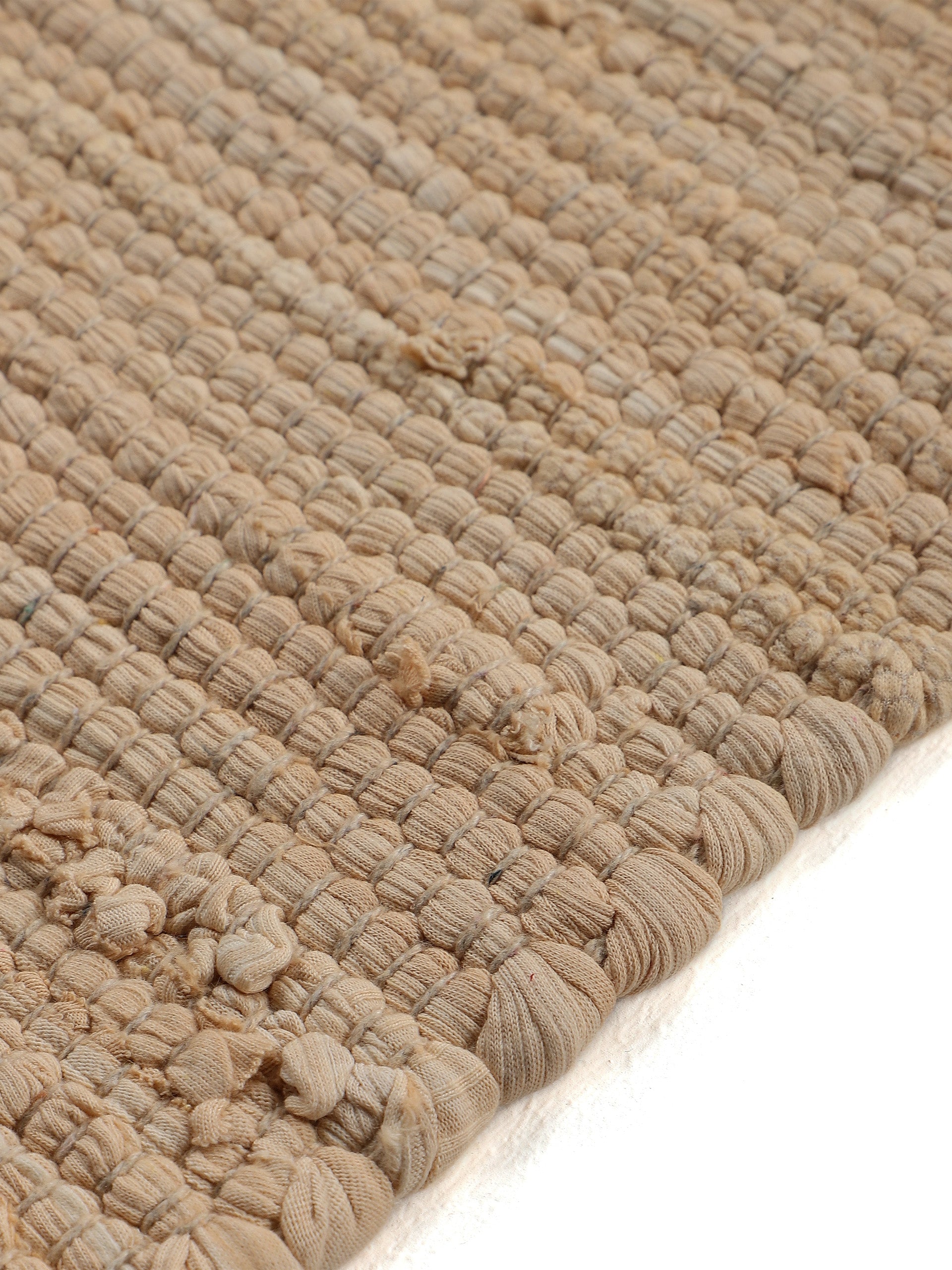 Kelim Chindi Uni Beige in beige aus baumwolle