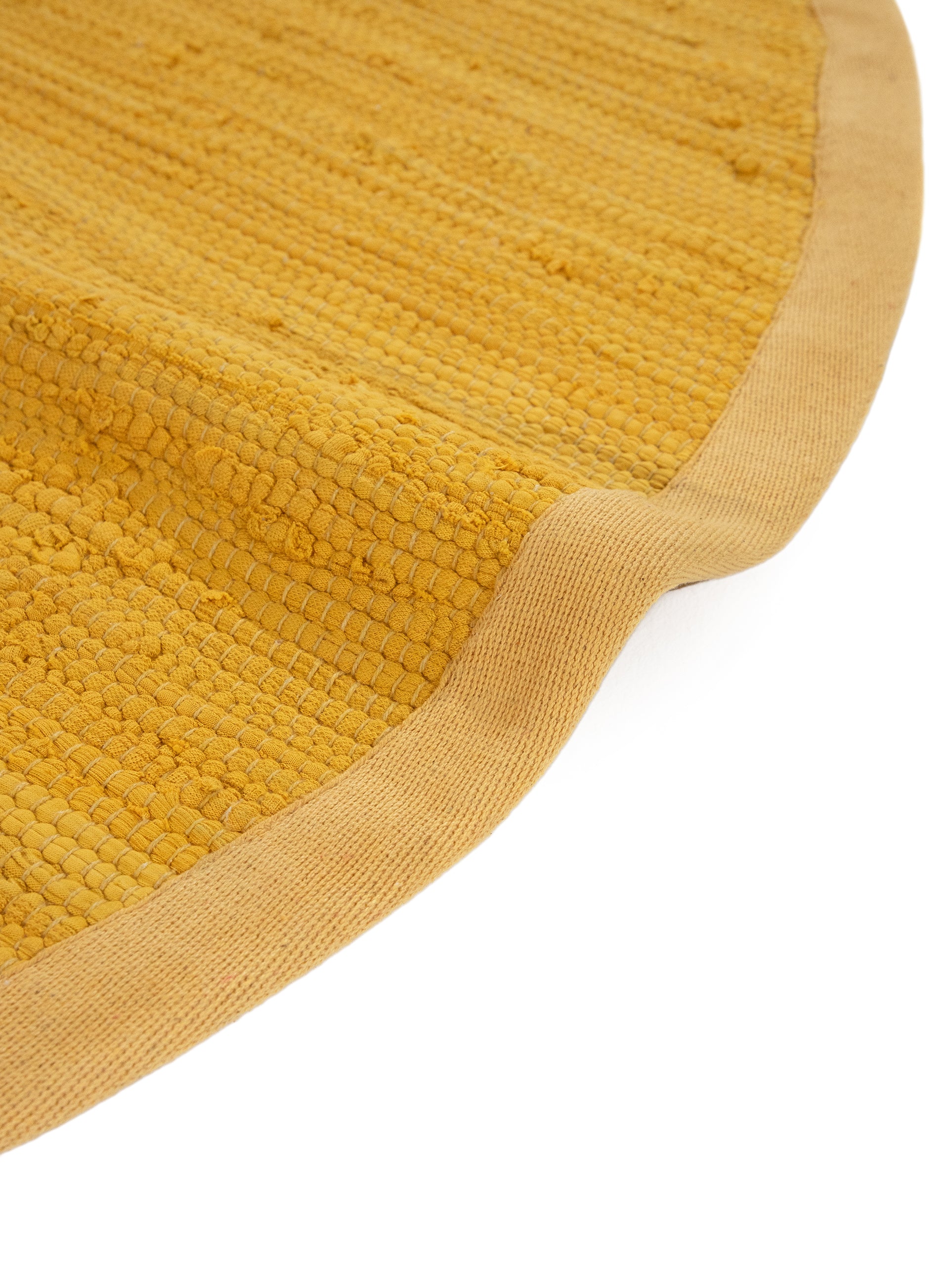 Kelim Chindi Uni Rund in gelb