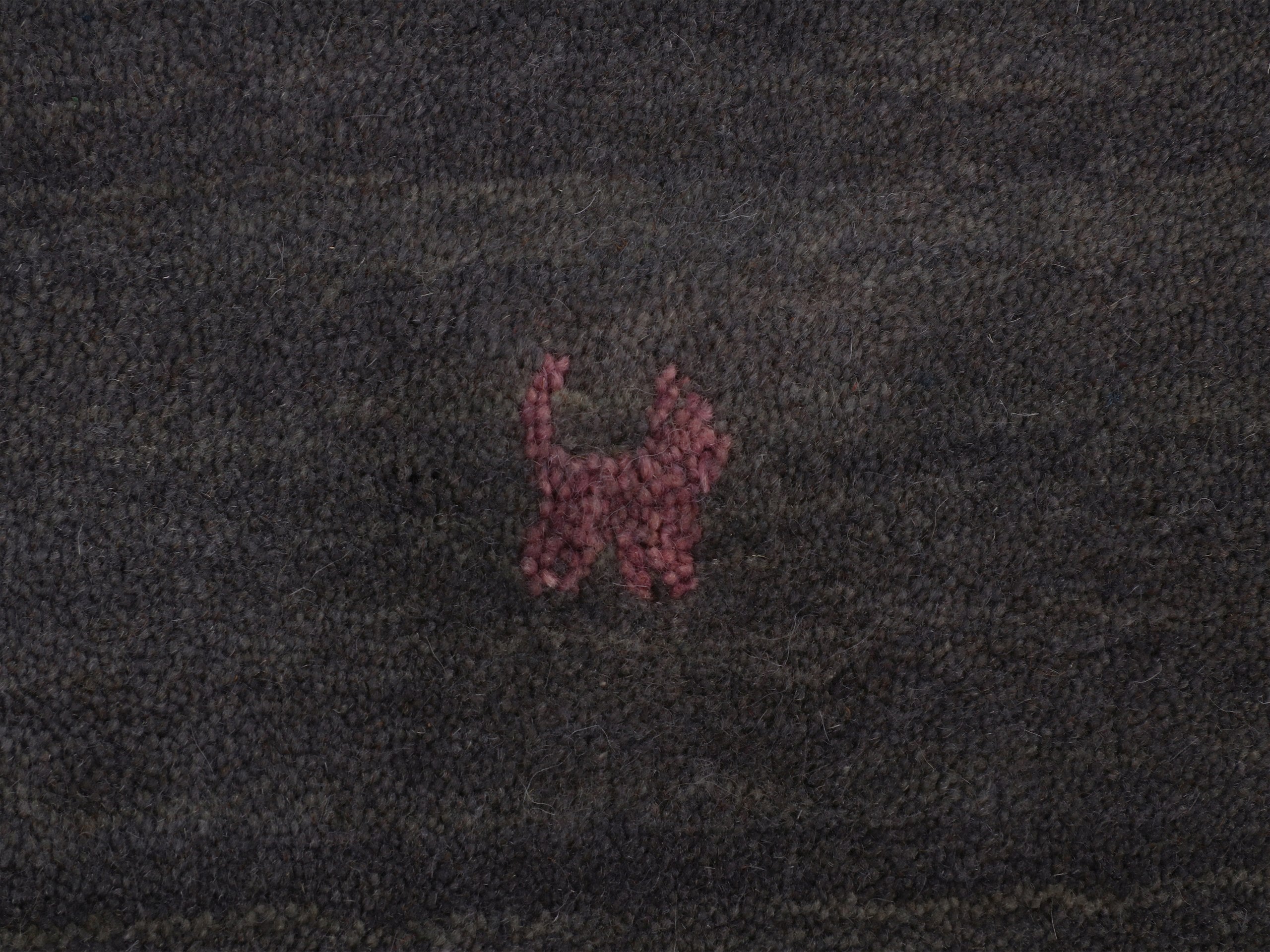 Wollteppich Gabbeh Uni Läufer Grau in grau aus wolle