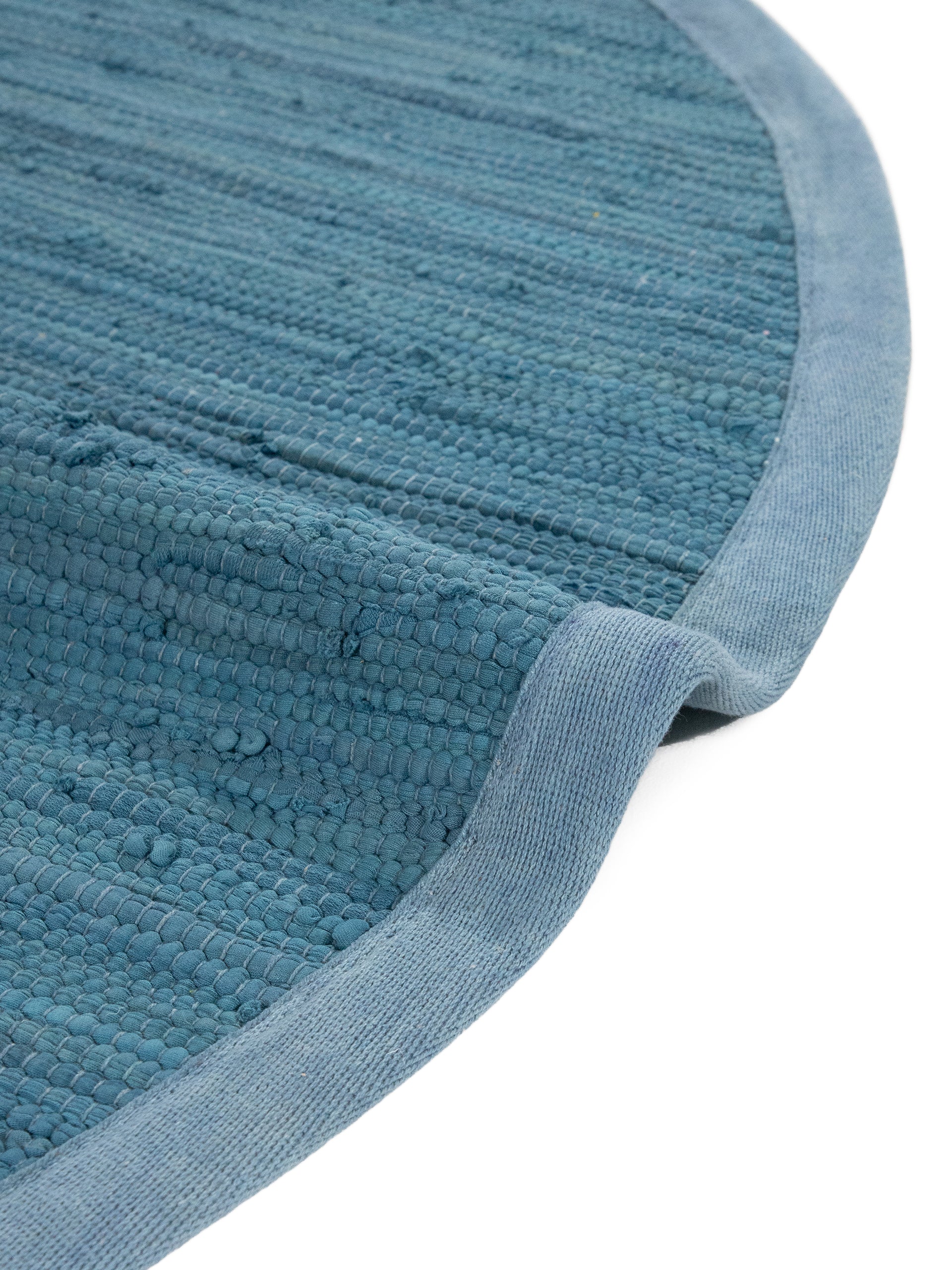 Kelim Chindi Uni Rund in blau