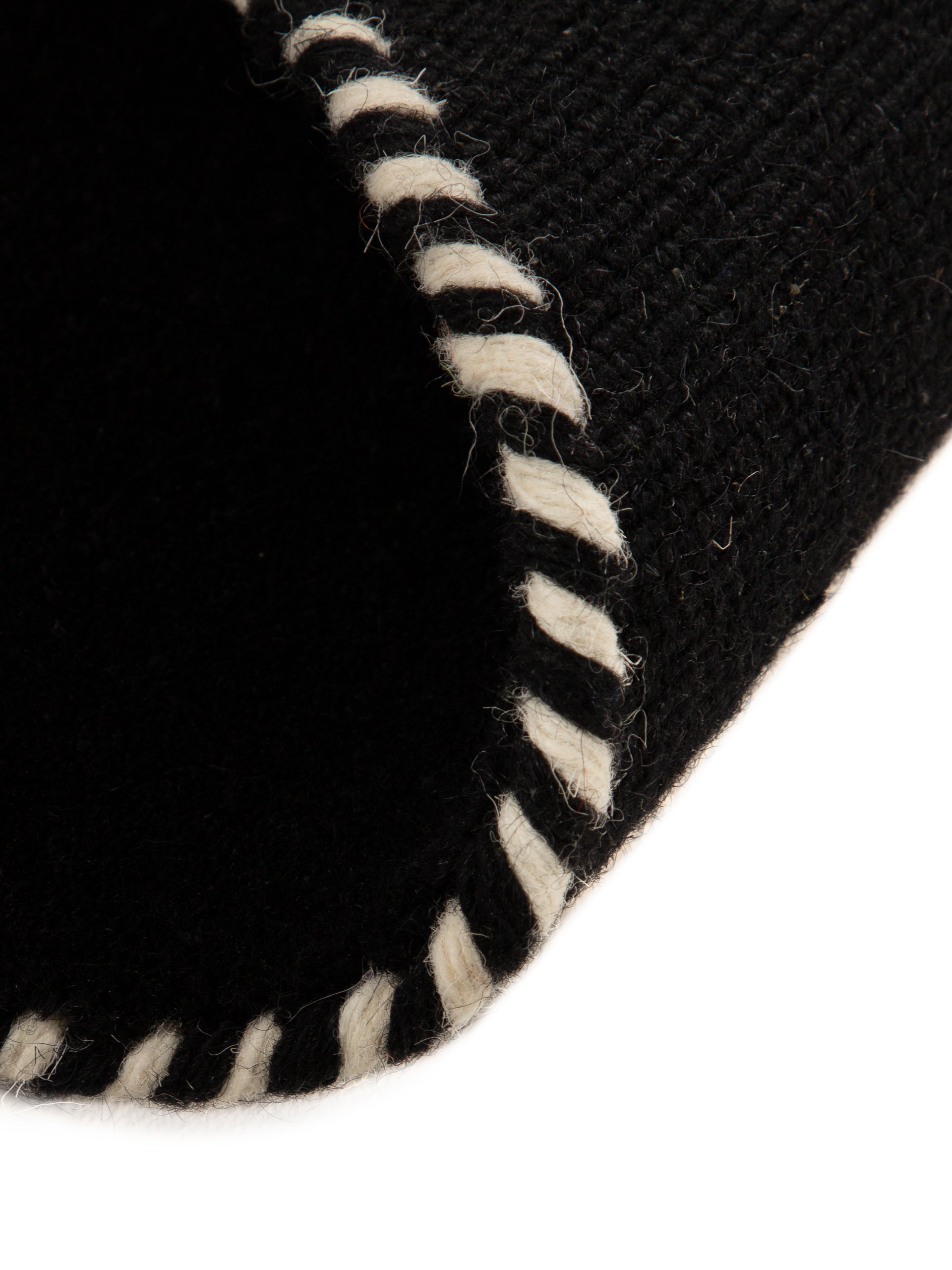 Wollteppich Gabbeh Lola Rund Schwarz aus Wolle