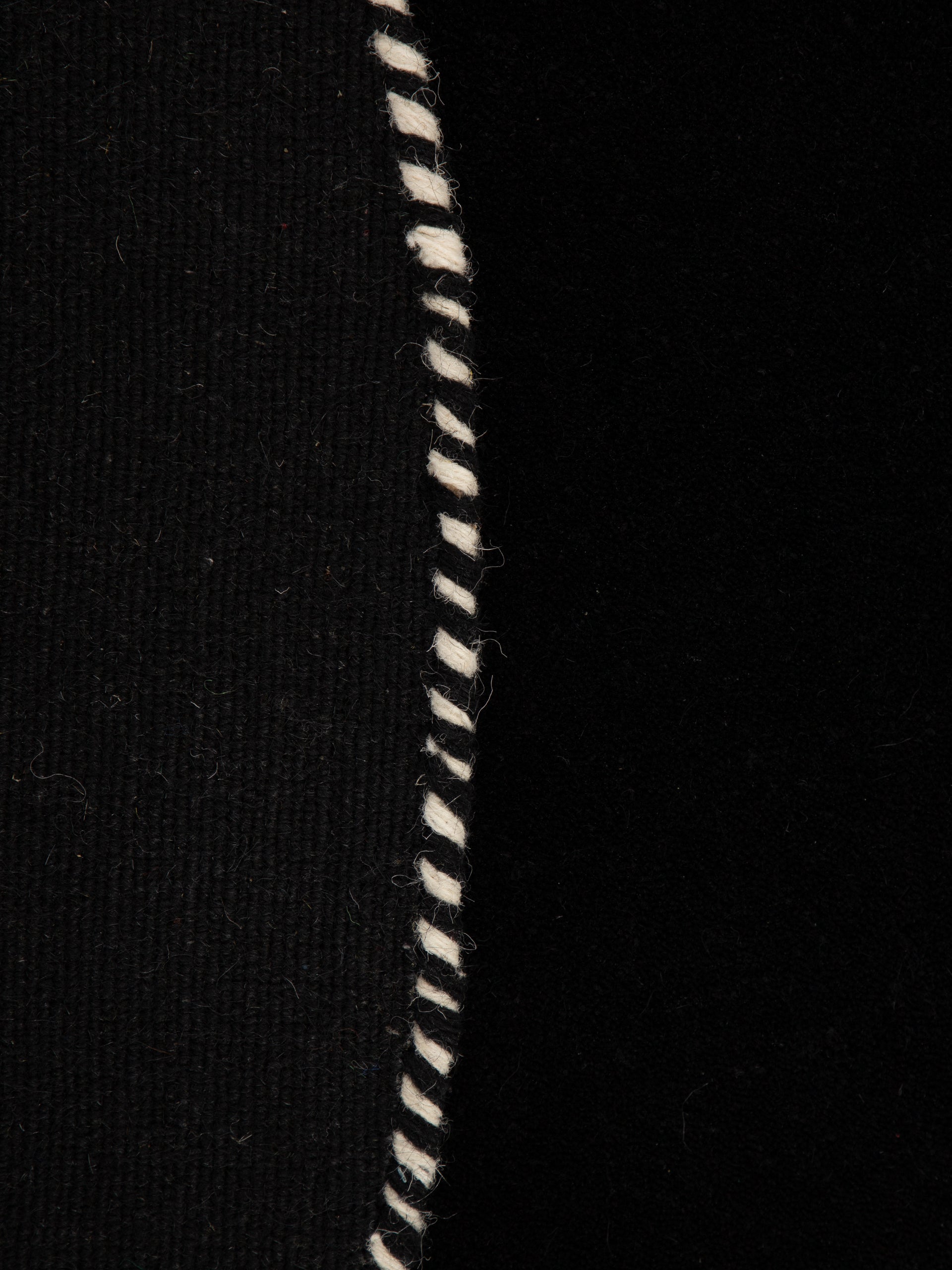 Wollteppich Gabbeh Lola Rund Schwarz aus Wolle