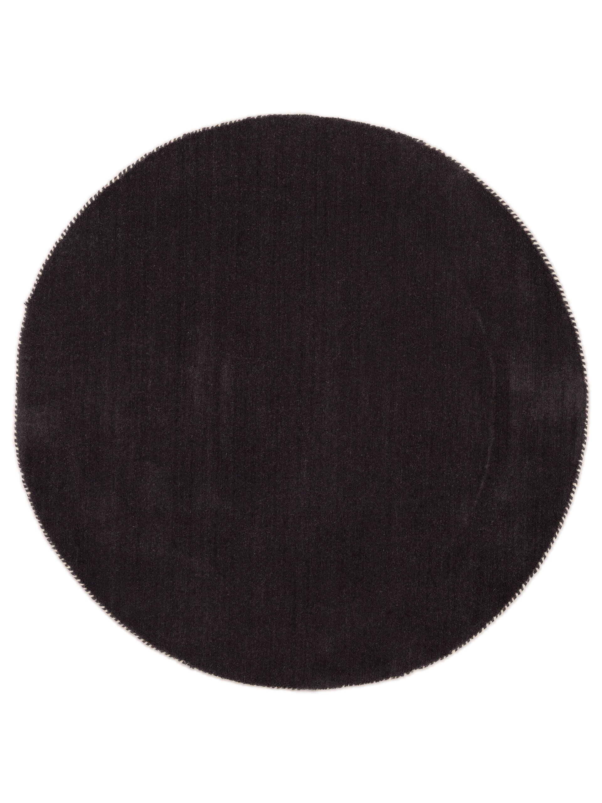 Wollteppich Gabbeh Lola Rund Dunkelgrau aus Wolle