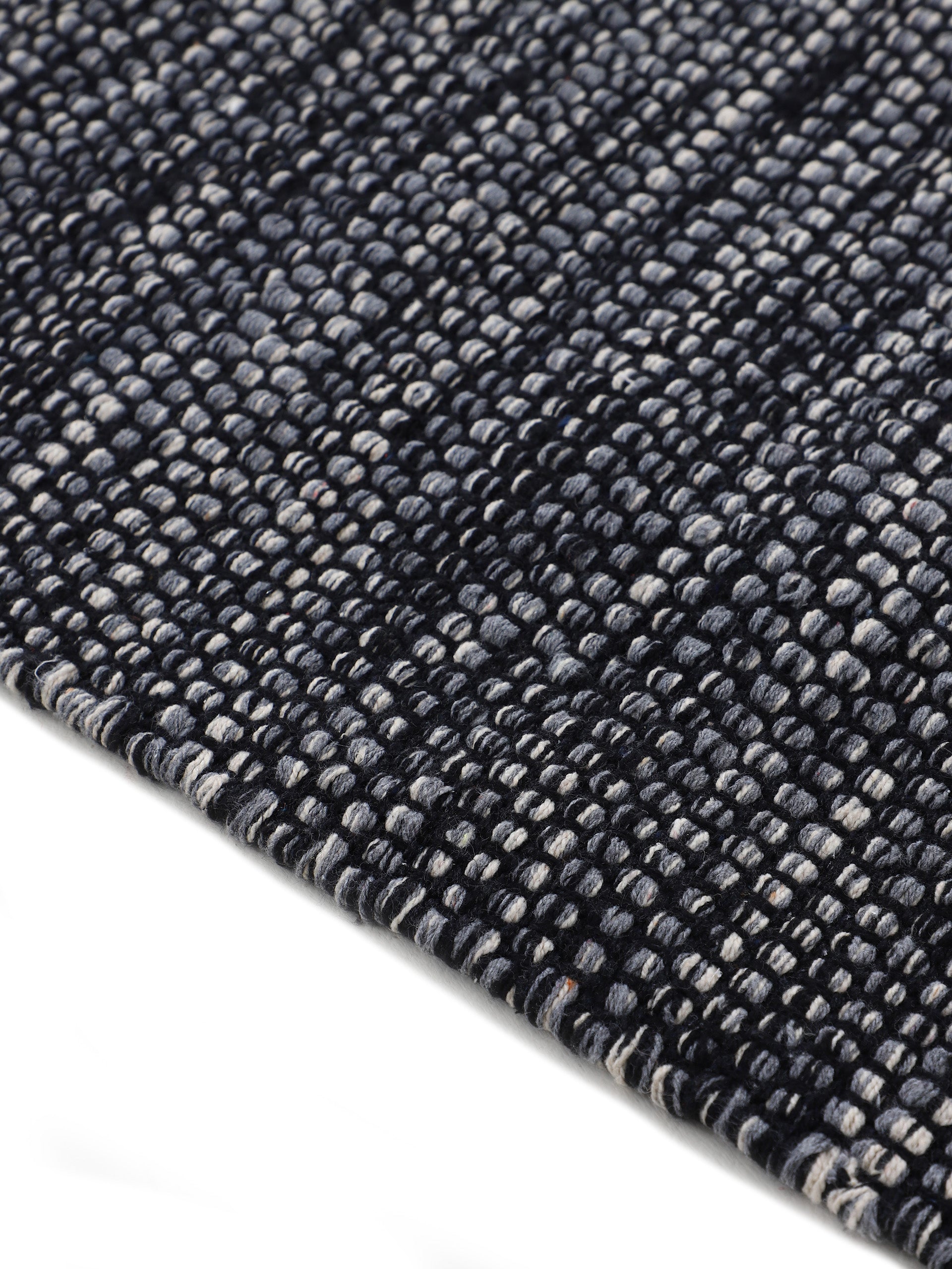 Flachgewebeteppich Kelim Mia Schwarz in schwarz aus baumwolle