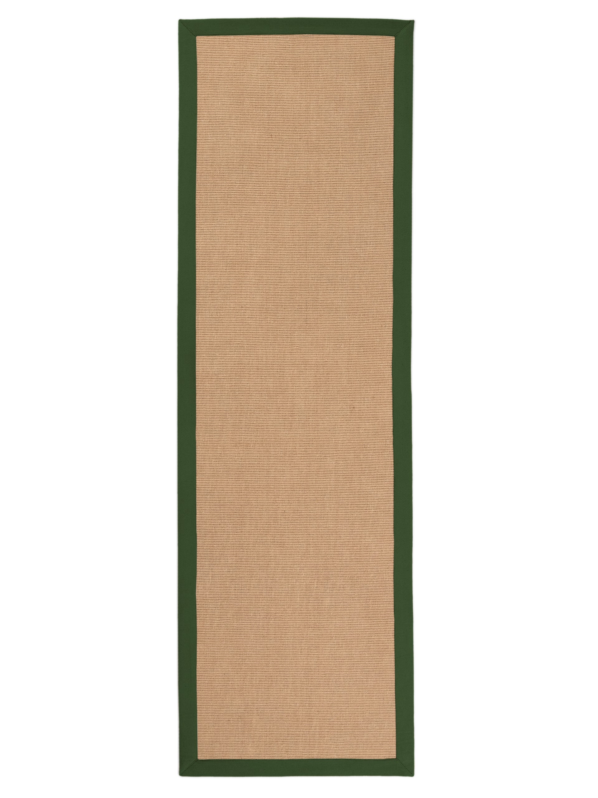 Sisalteppich Läufer Grün in grün aus sisal/jute