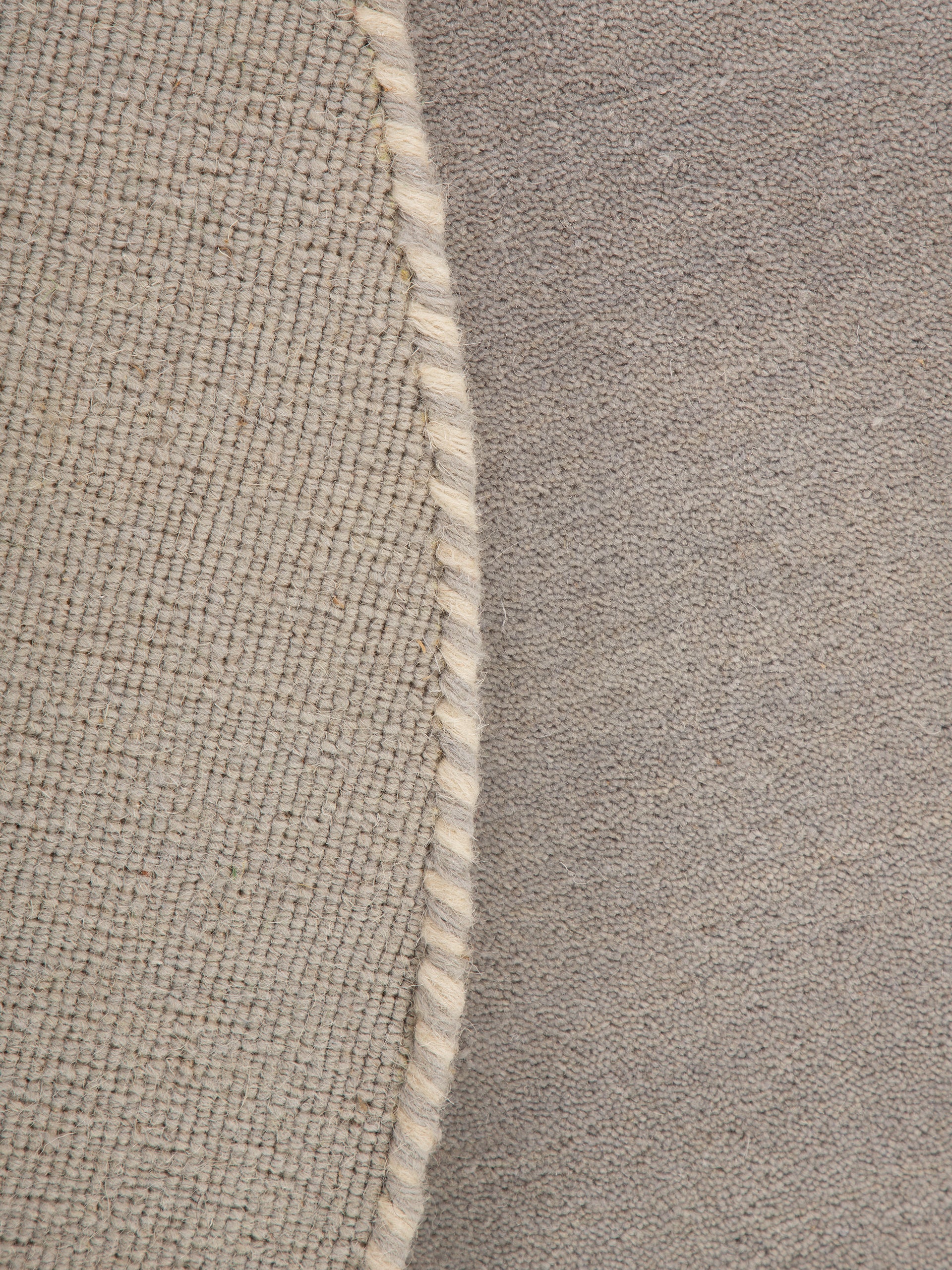 Wollteppich Gabbeh Lola Rund Hellgrau aus Wolle