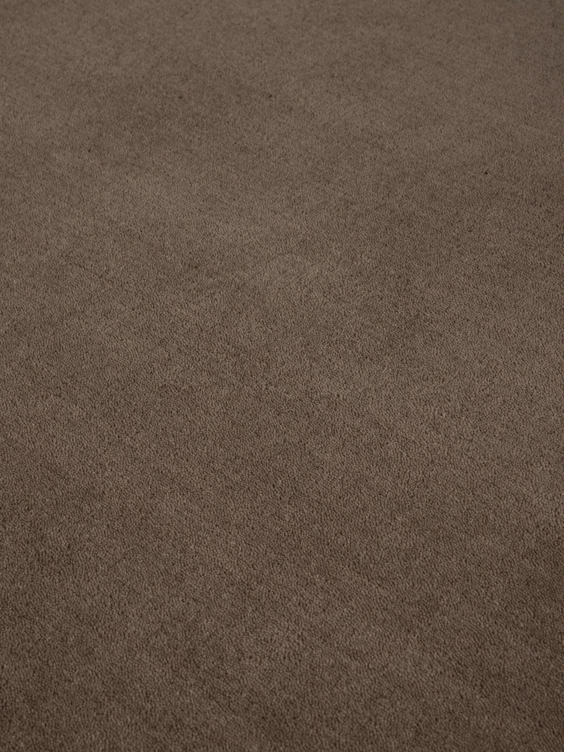 Wollteppich Gabbeh Lola Rund Taupe aus Wolle