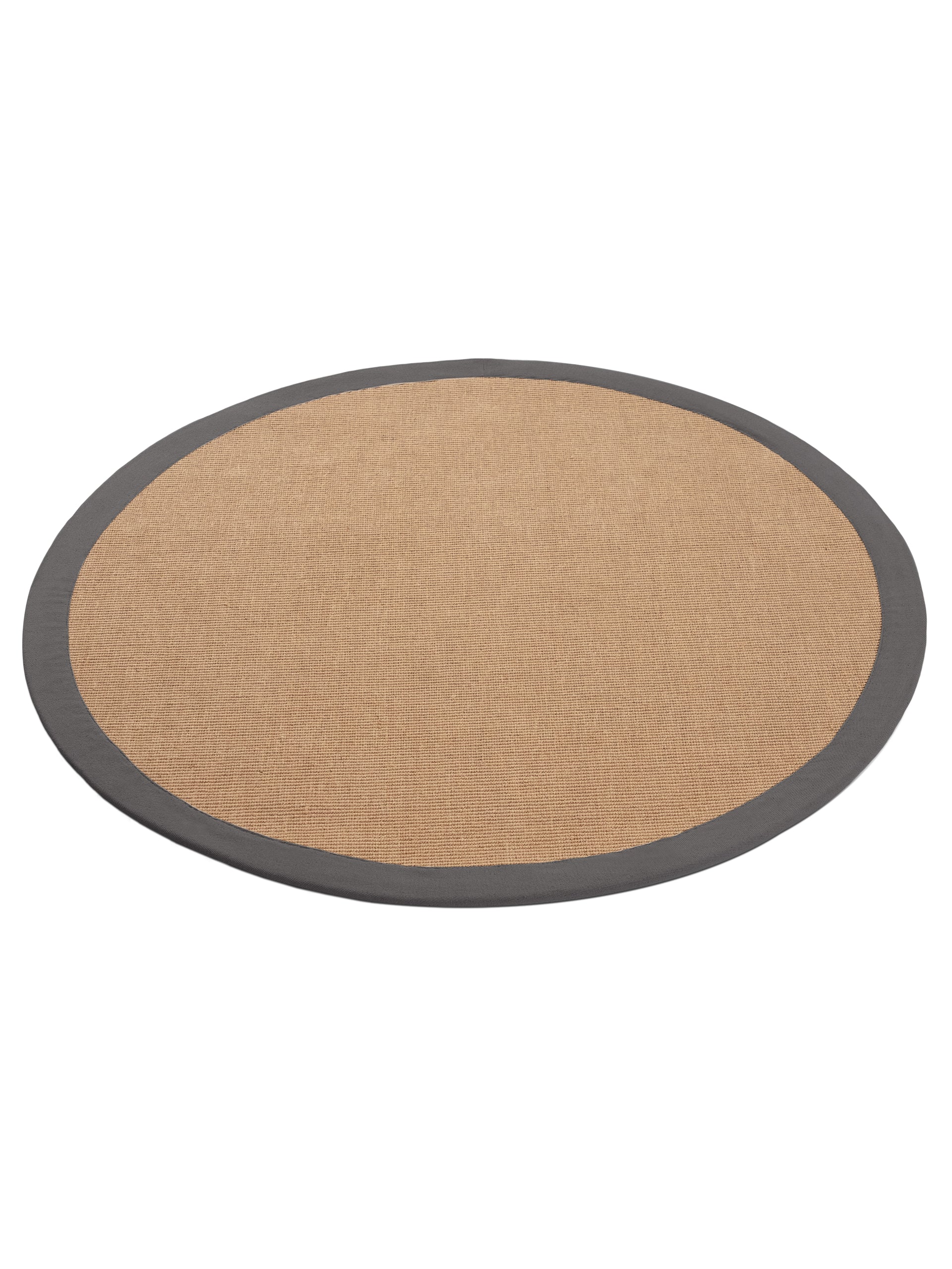 Sisalteppich Rund Grau aus Sisal/Jute