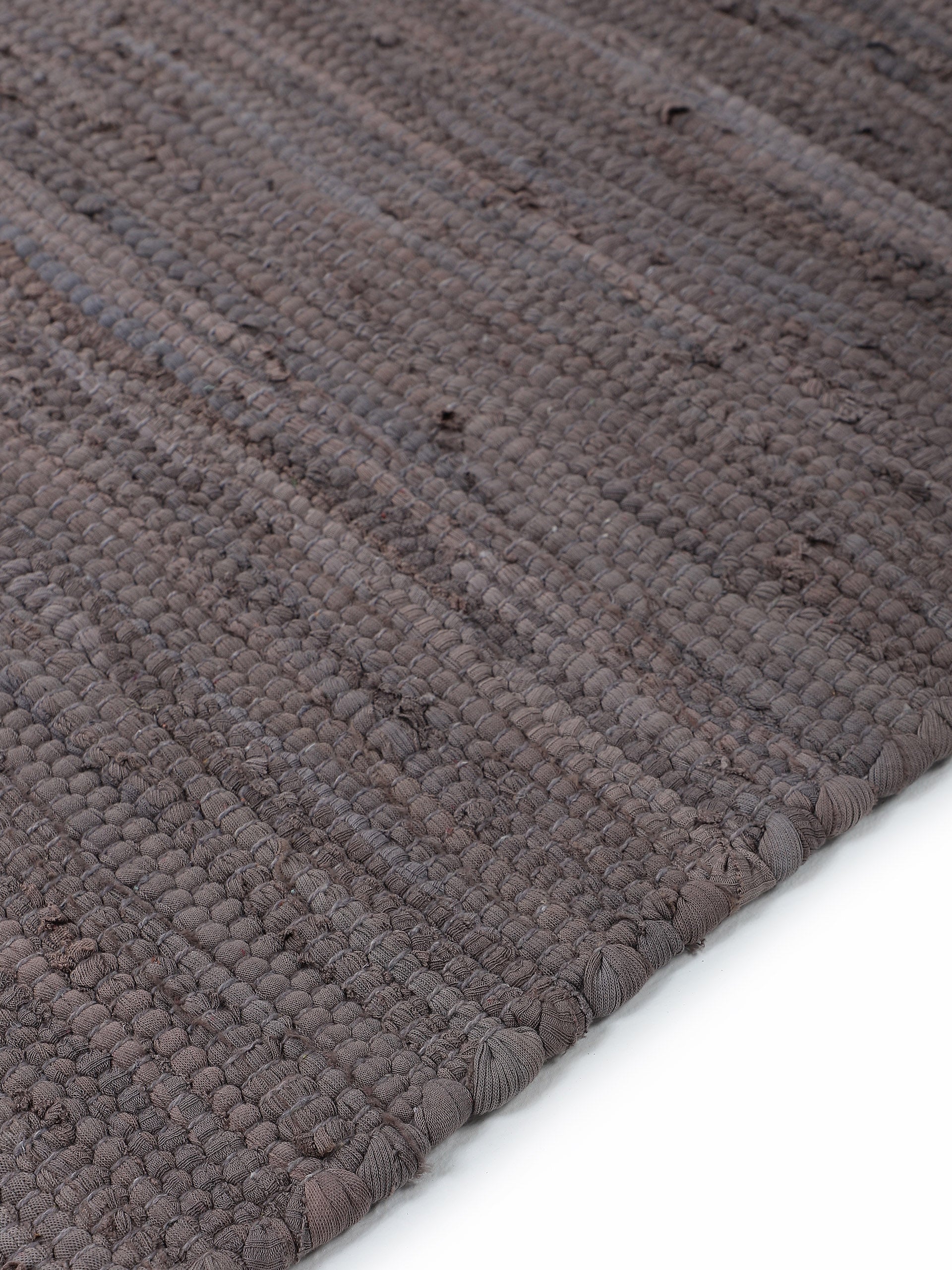 Kelim Chindi Uni Mauve in mauve aus baumwolle