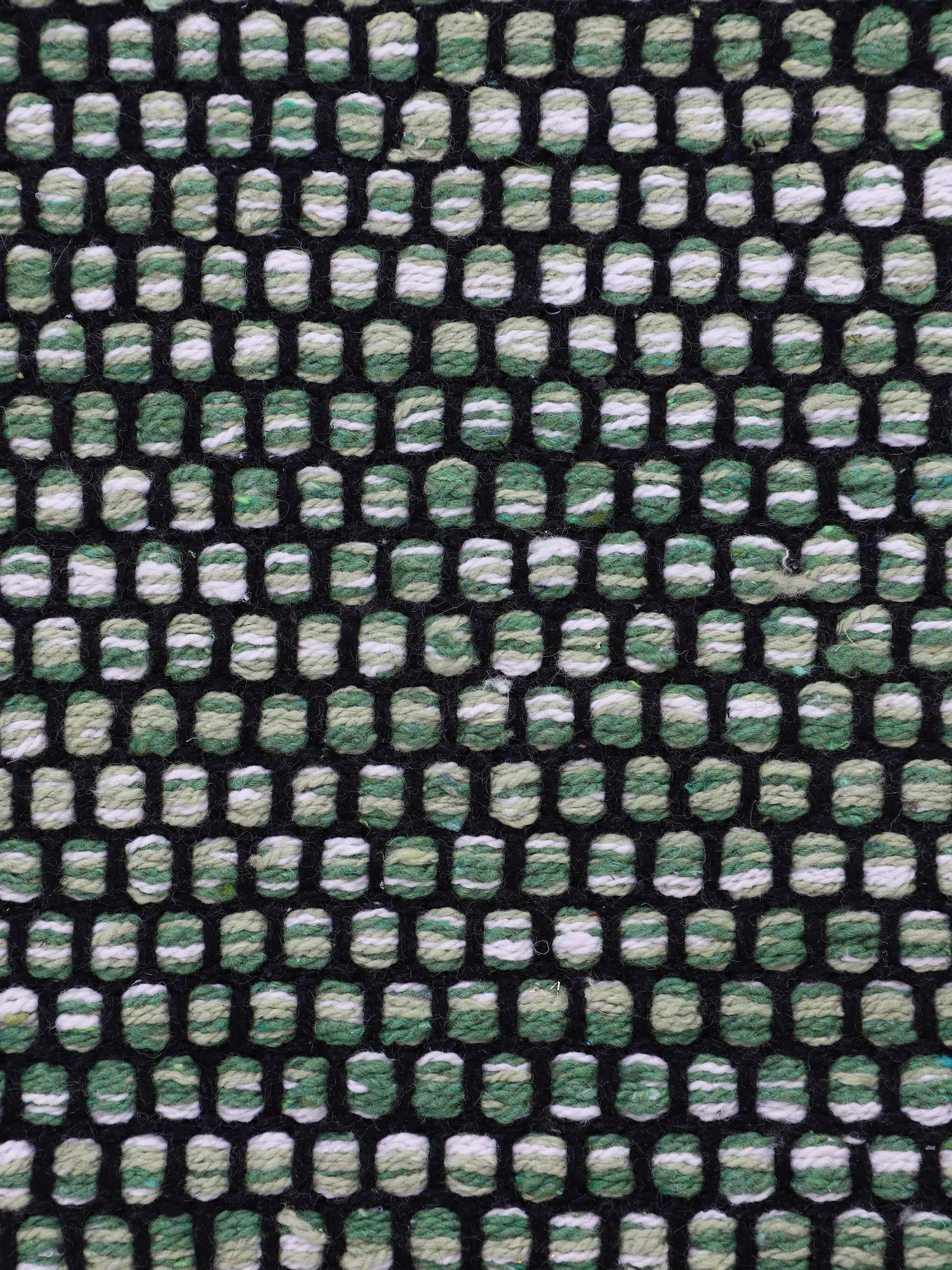 Flachgewebeteppich Kelim Mia Grün in grün aus baumwolle