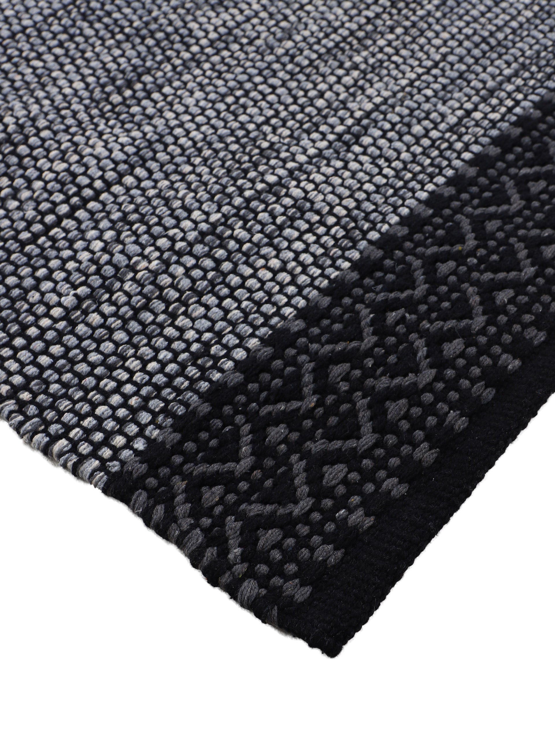 Flachgewebeteppich Kelim Mia Grau in grau aus baumwolle