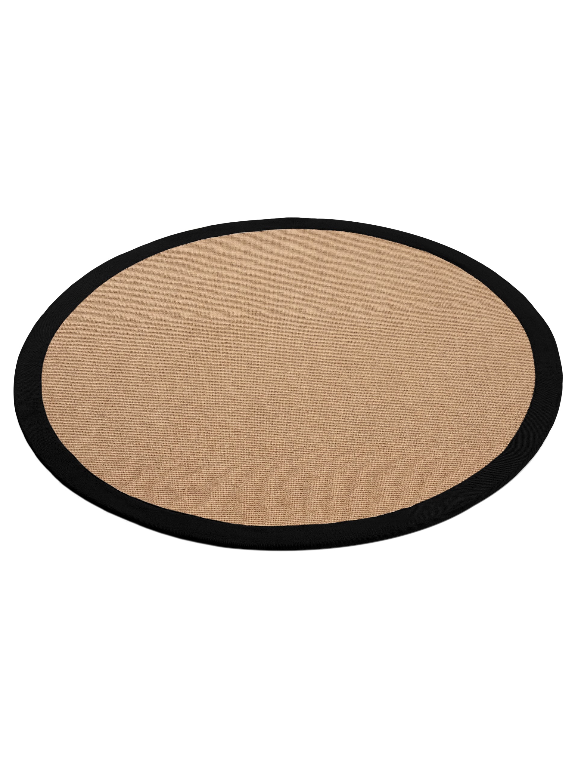 Sisalteppich Rund Schwarz aus Sisal/Jute