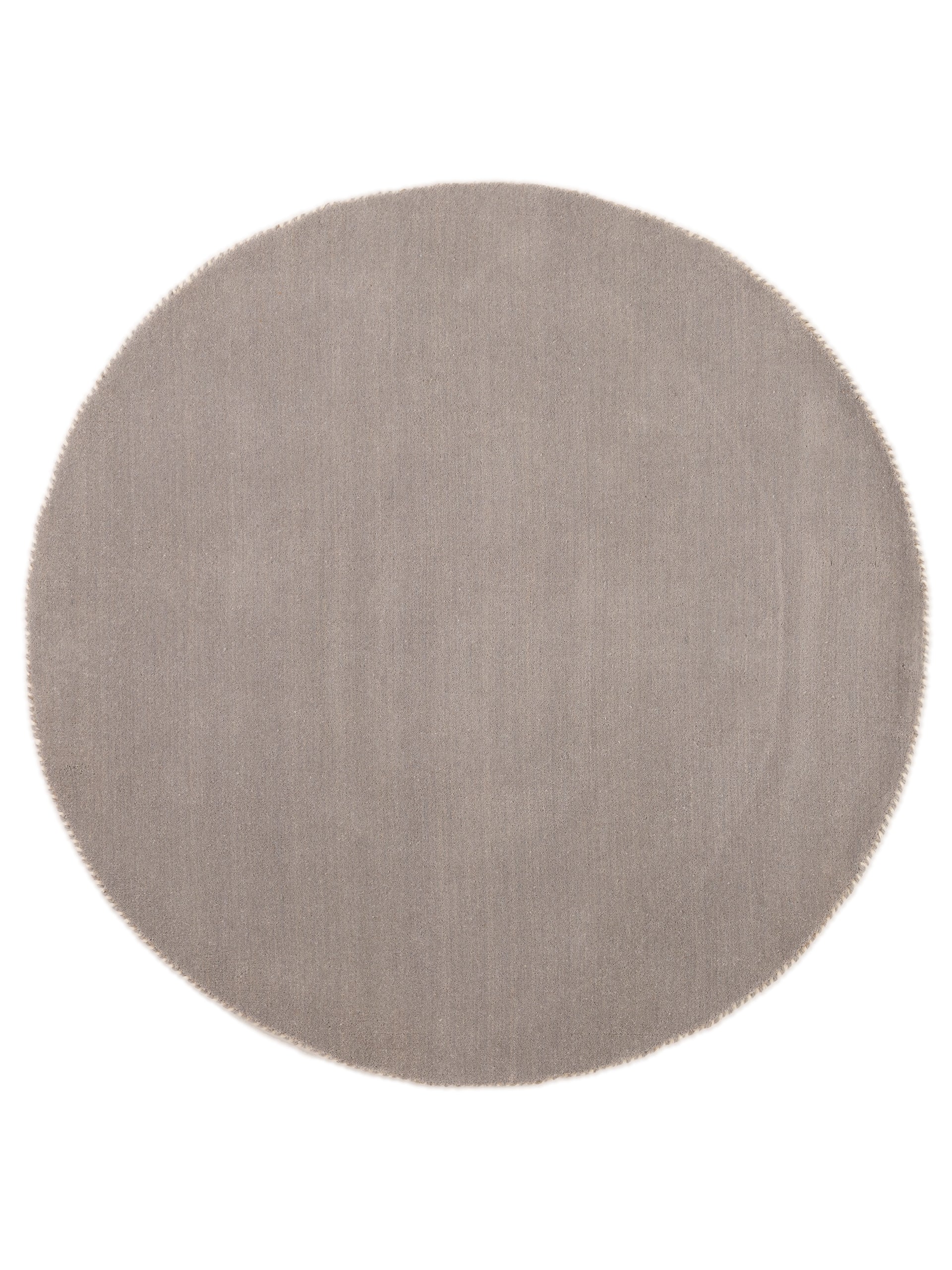 Wollteppich Gabbeh Lola Rund Hellgrau aus Wolle