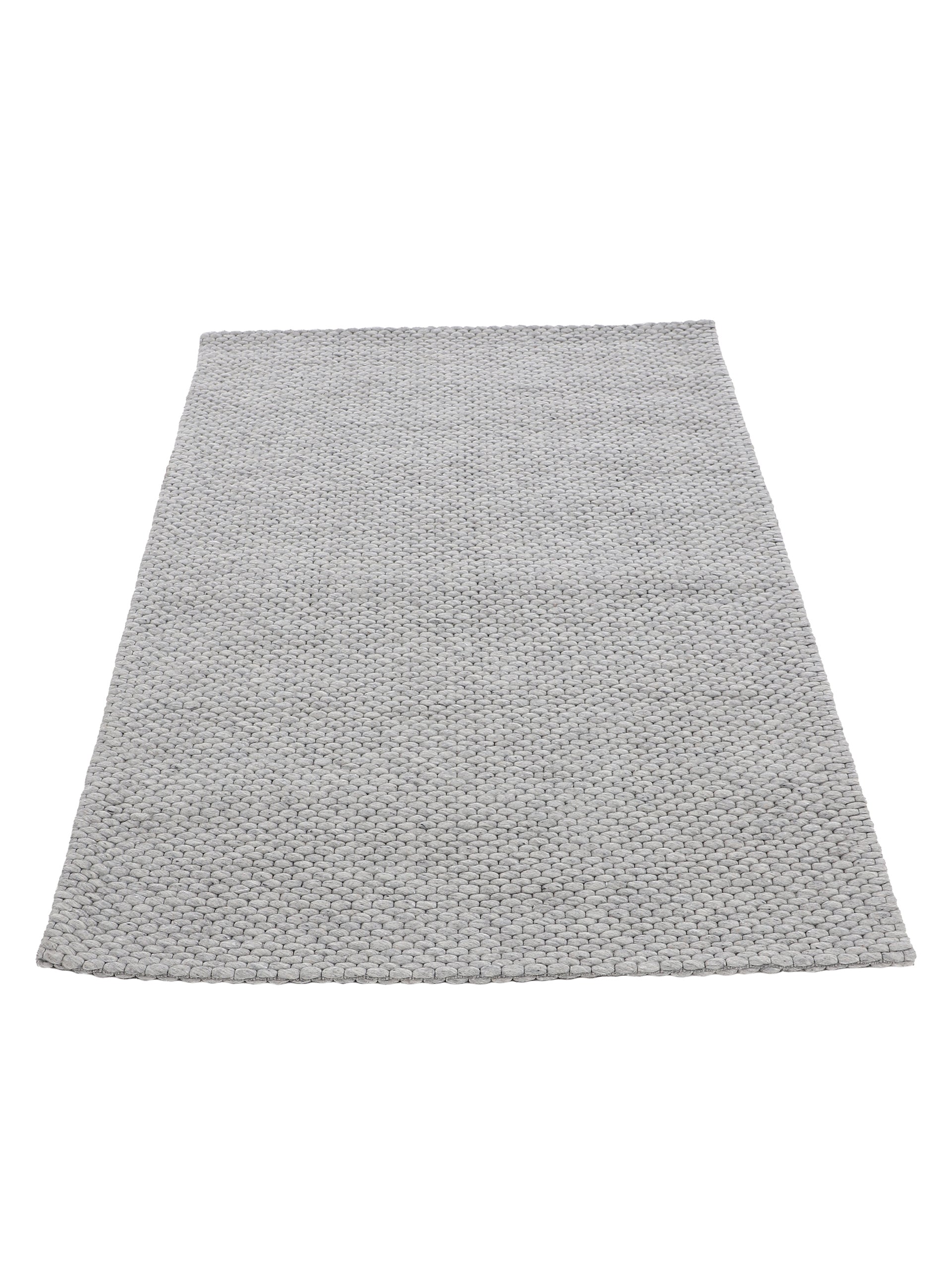 Wollteppich Sina Grau in grau aus wolle