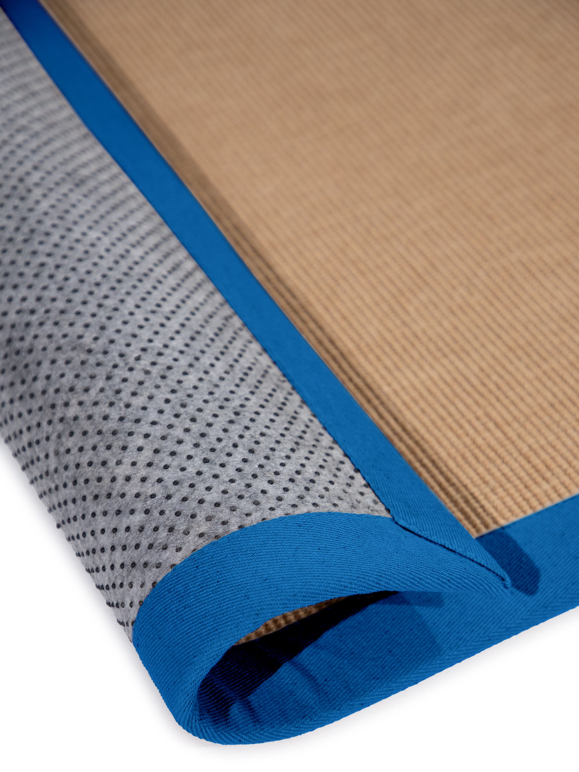 Sisalteppich Läufer Blau in blau aus sisal/jute