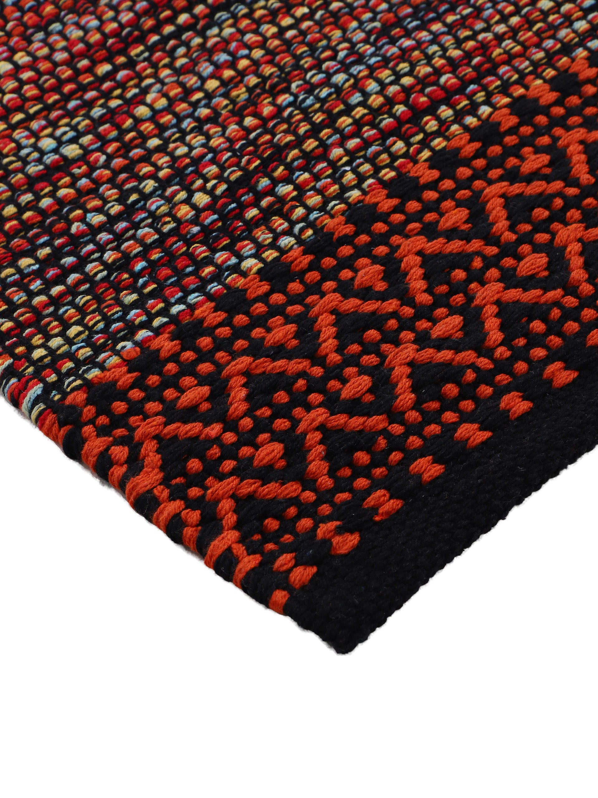 Flachgewebeteppich Kelim Mia Orange in orange aus baumwolle