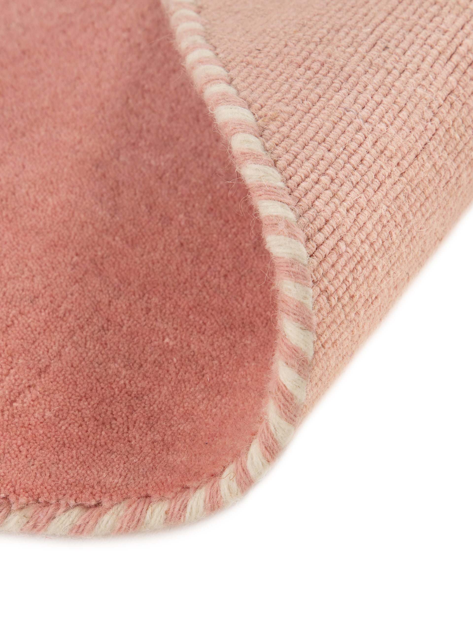Wollteppich Gabbeh Lola Rund Rosa aus Wolle