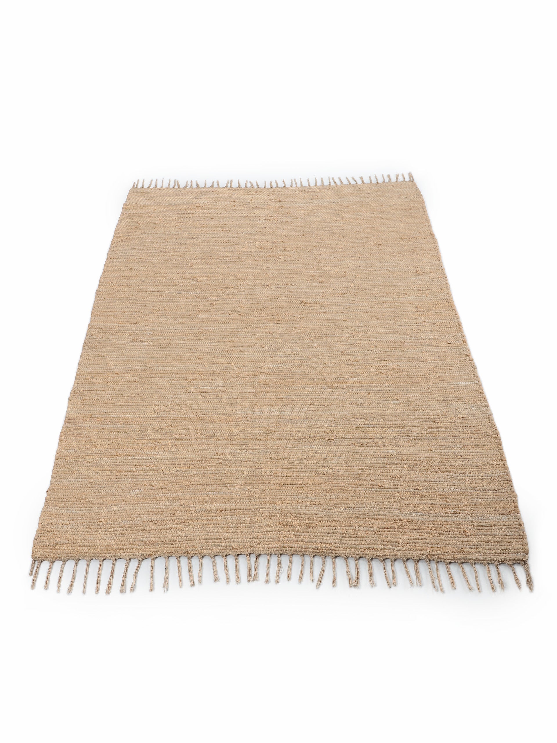 Kelim Chindi Uni Beige in beige aus baumwolle