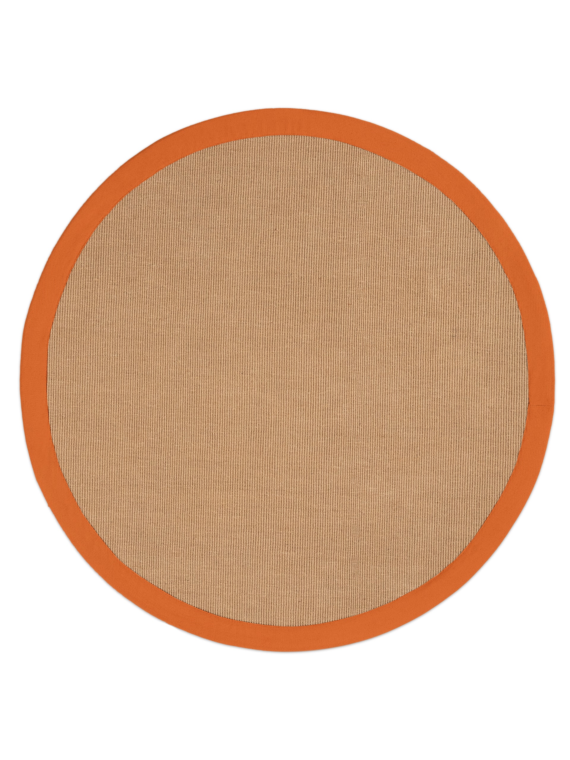 Sisalteppich Rund Orange aus Sisal/Jute
