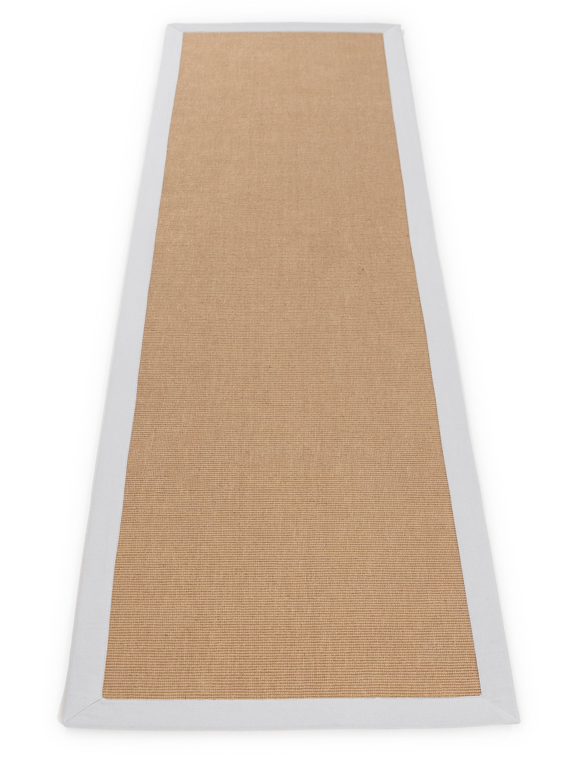 Sisalteppich Läufer Weiß in weiß aus sisal/jute