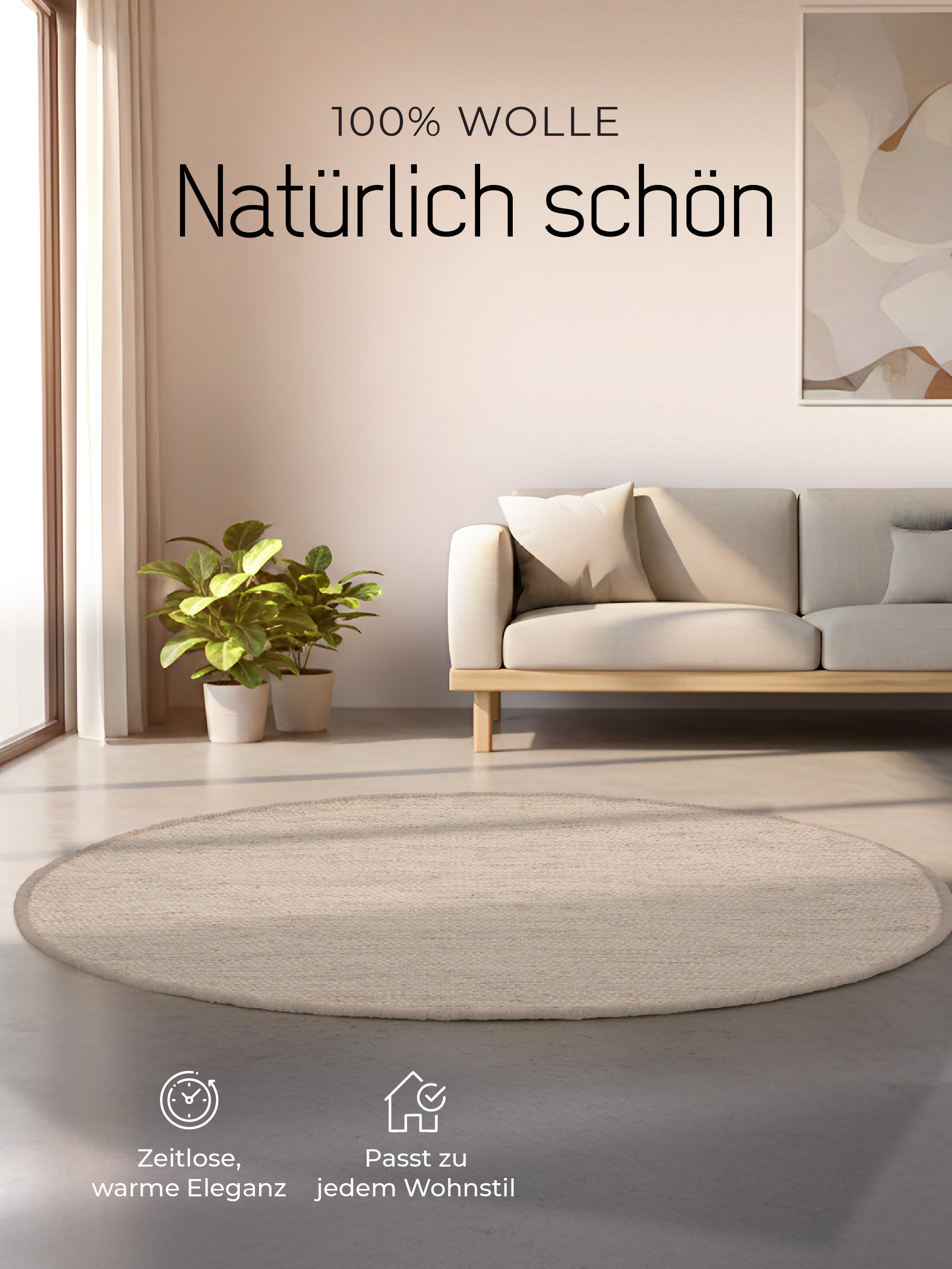 Wollteppich Lui Rund