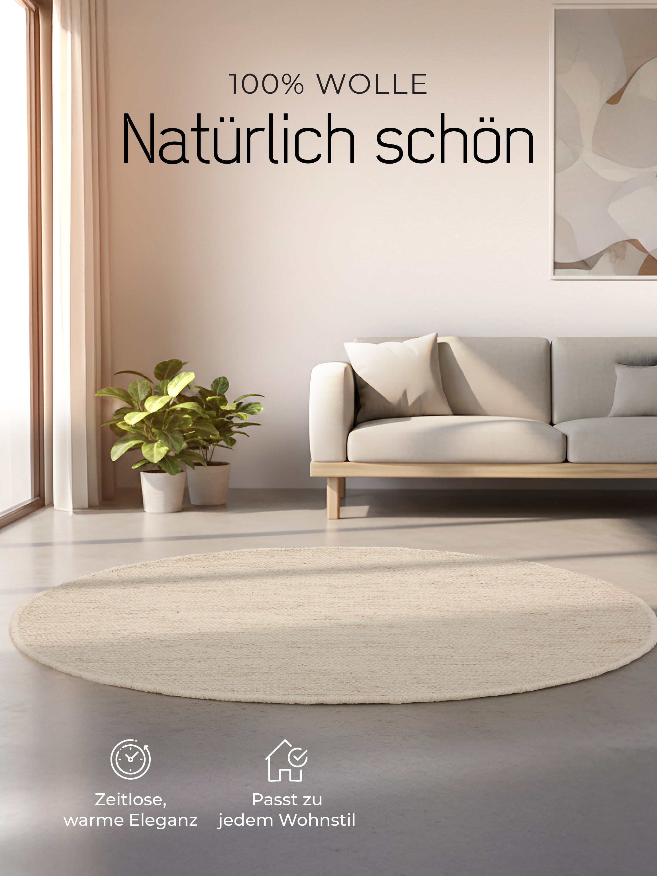 Wollteppich Lui Rund