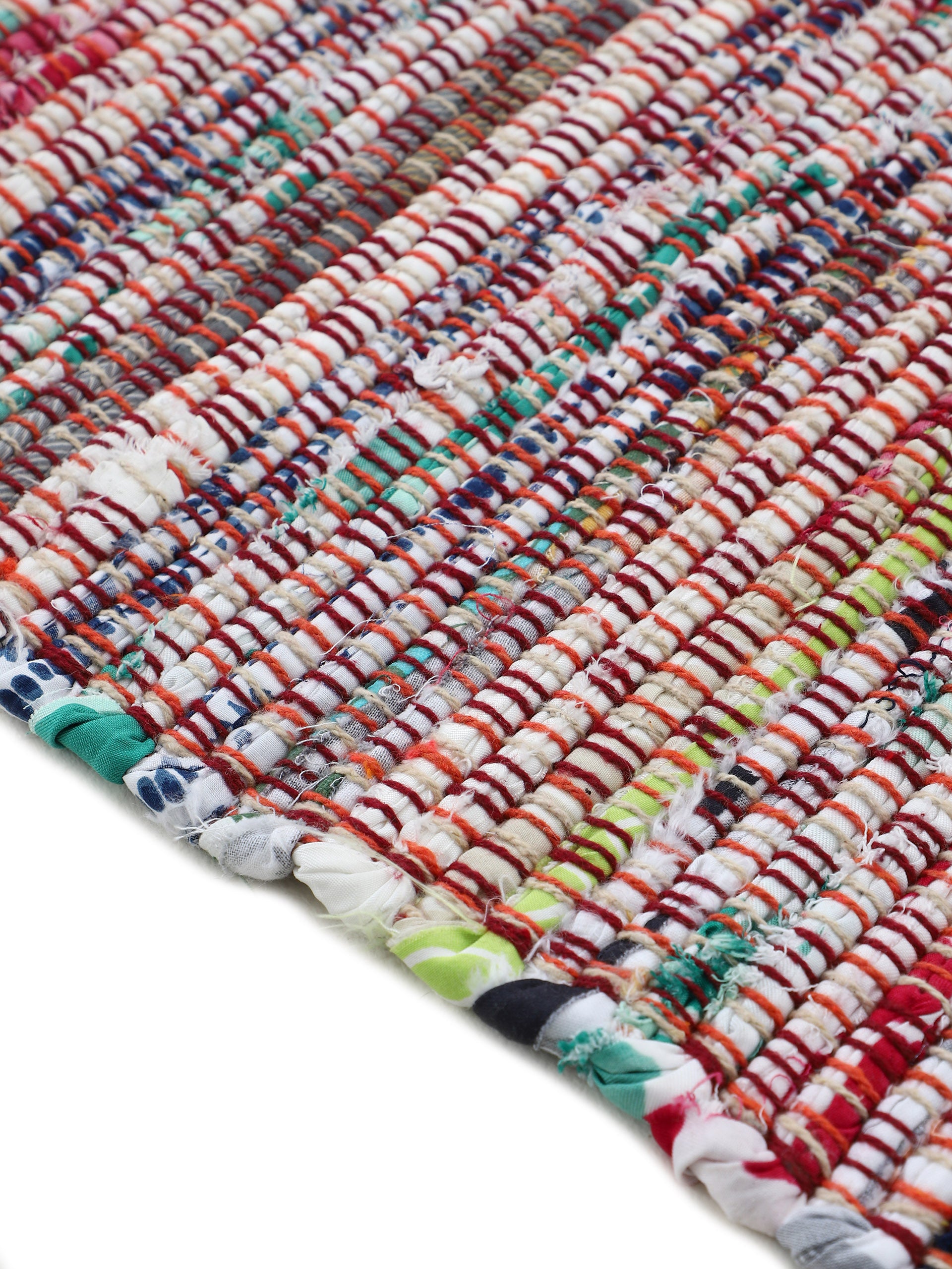 Kelim Chindi Läufer Rot in rot