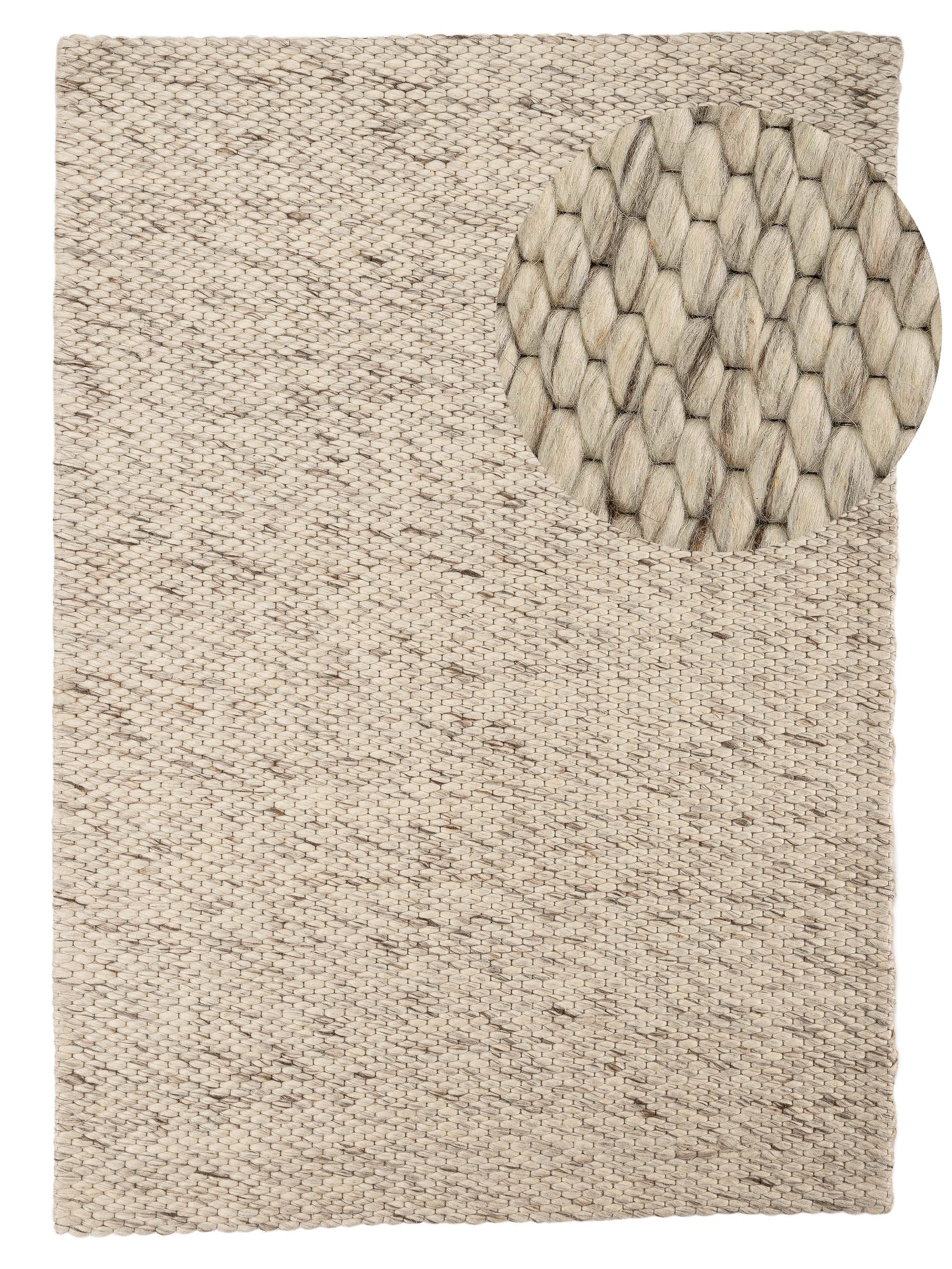 Wollteppich Sina Hellgrau meliert in hellgrau-meliert aus wolle