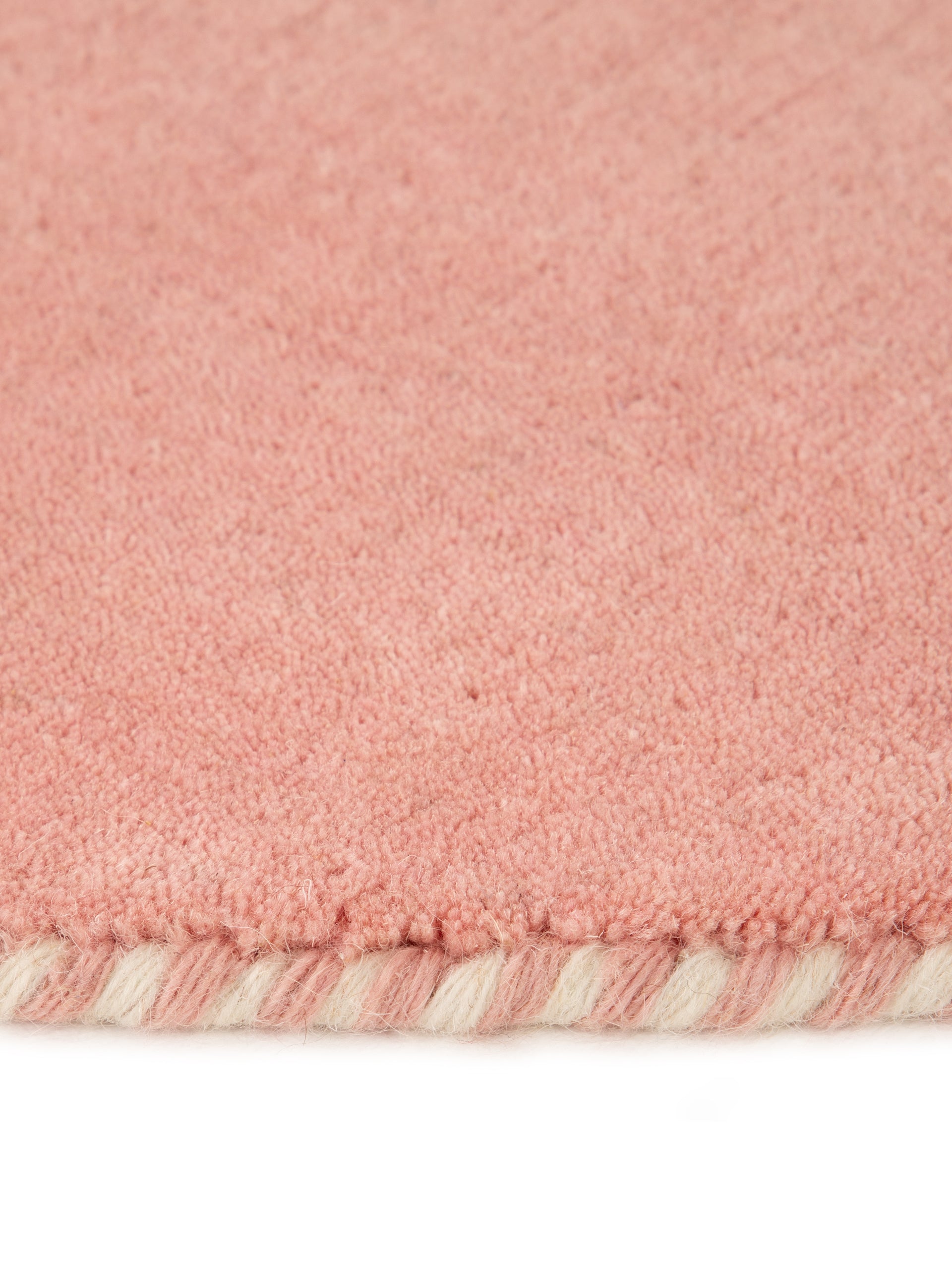 Wollteppich Gabbeh Lola Rund Rosa aus Wolle