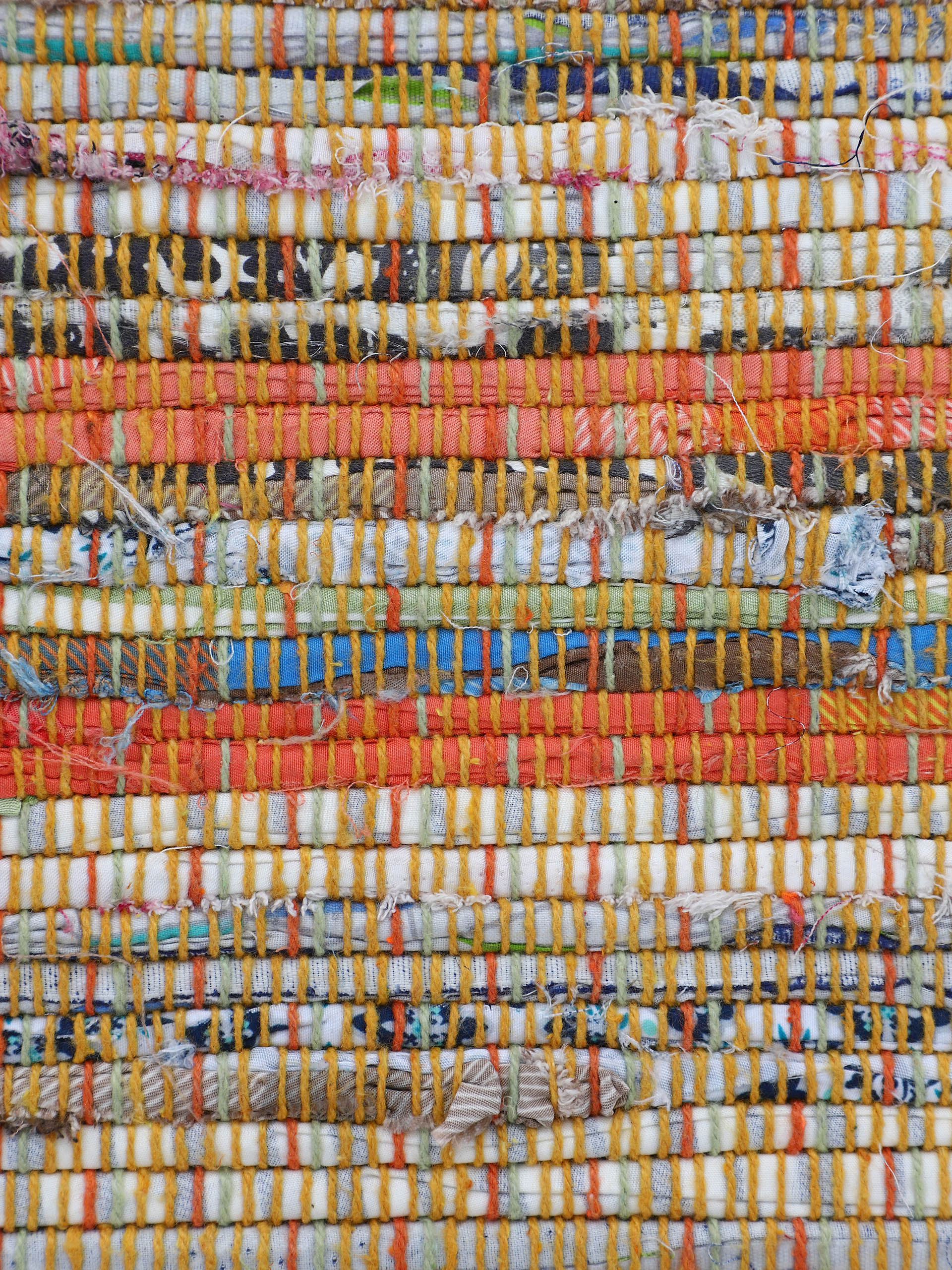 Kelim Chindi Läufer Gelb in gelb