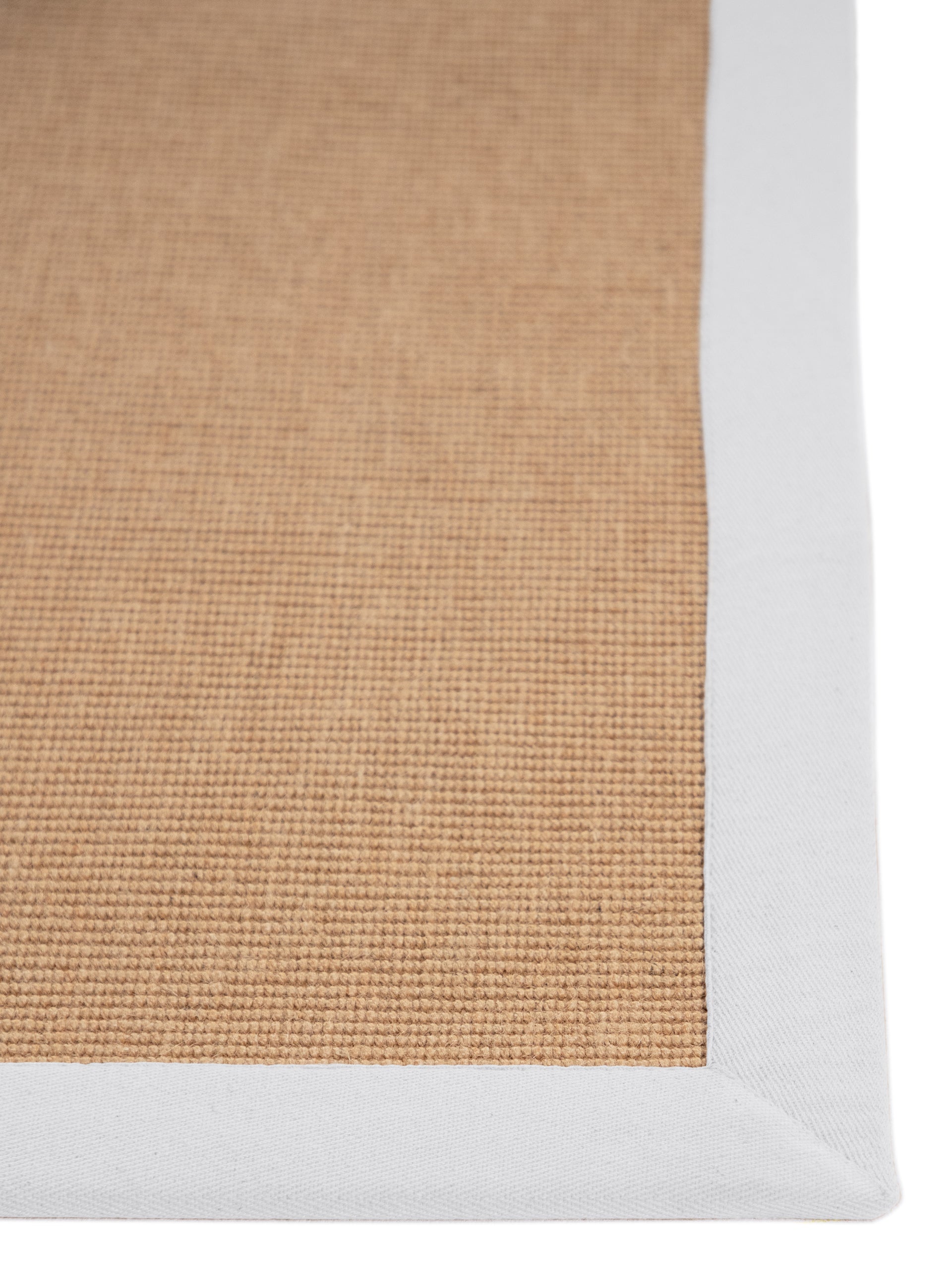 Sisalteppich Läufer Weiß in weiß aus sisal/jute