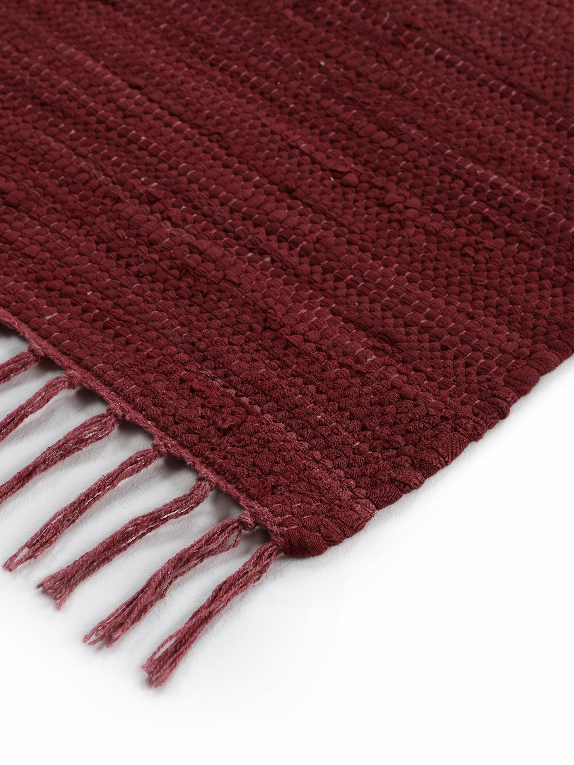 Kelim Chindi Uni Violett in violett aus baumwolle