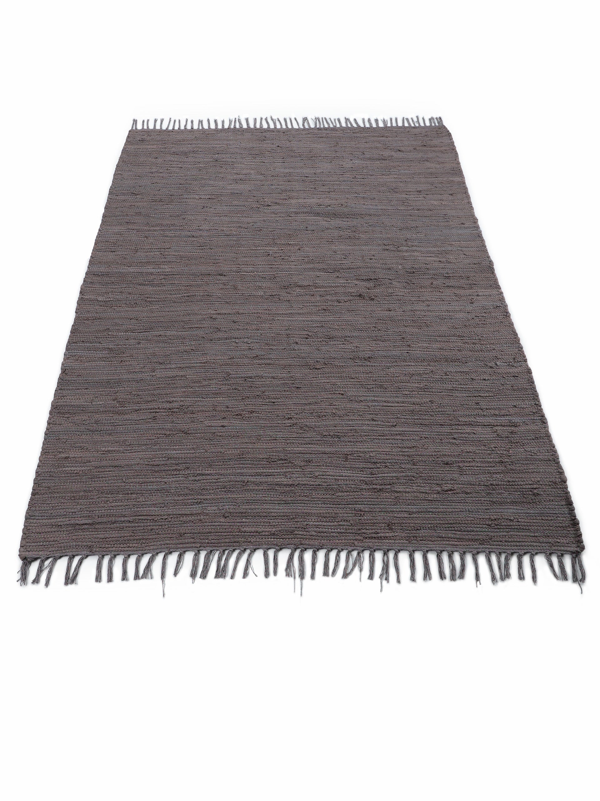 Kelim Chindi Uni Mauve in mauve aus baumwolle