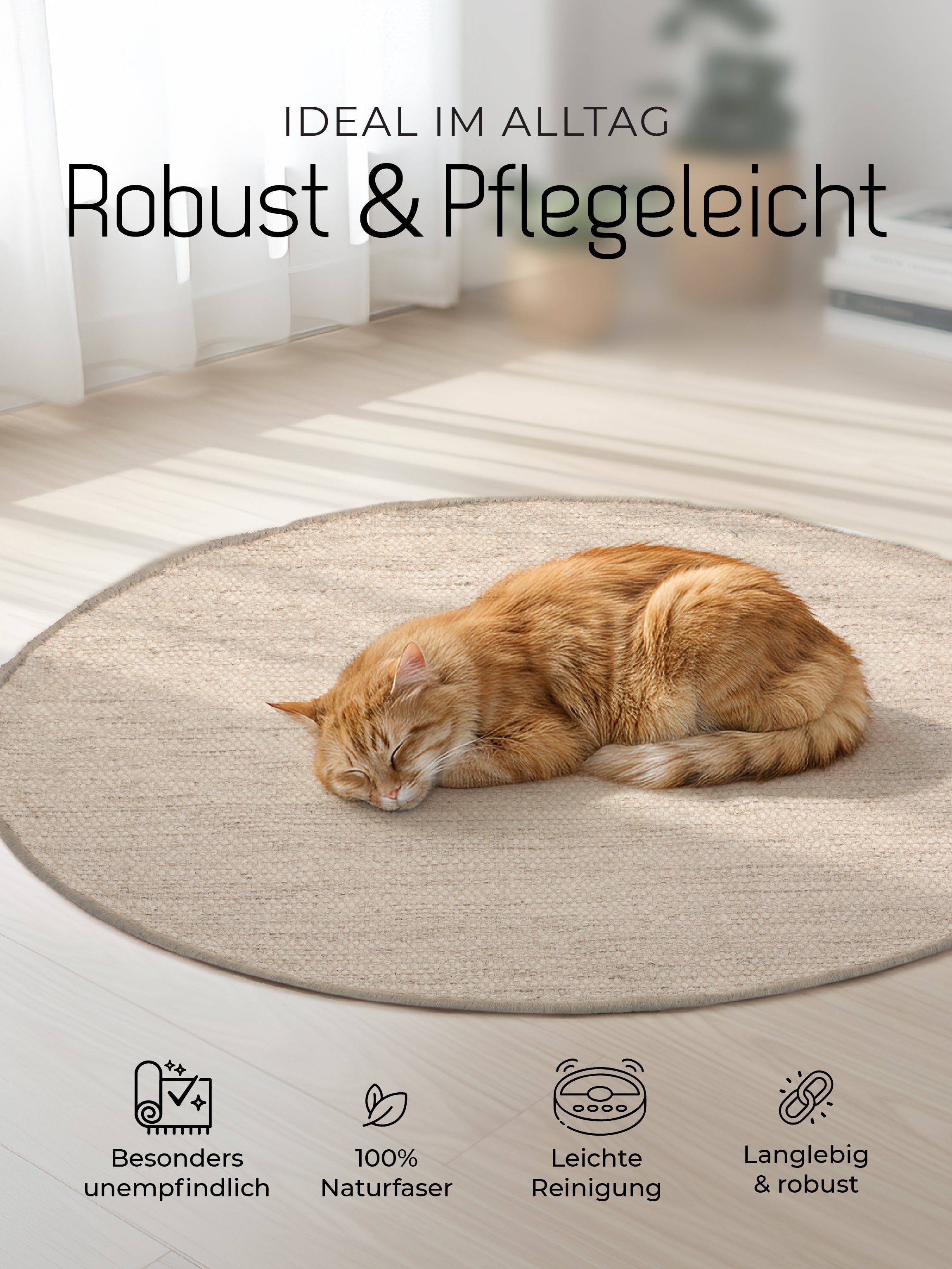Wollteppich Lui Rund