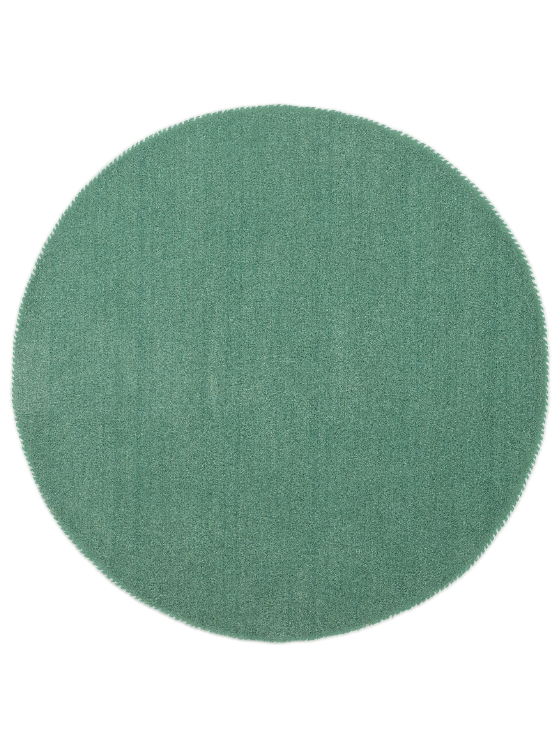 Wollteppich Gabbeh Lola Rund Türkis aus Wolle
