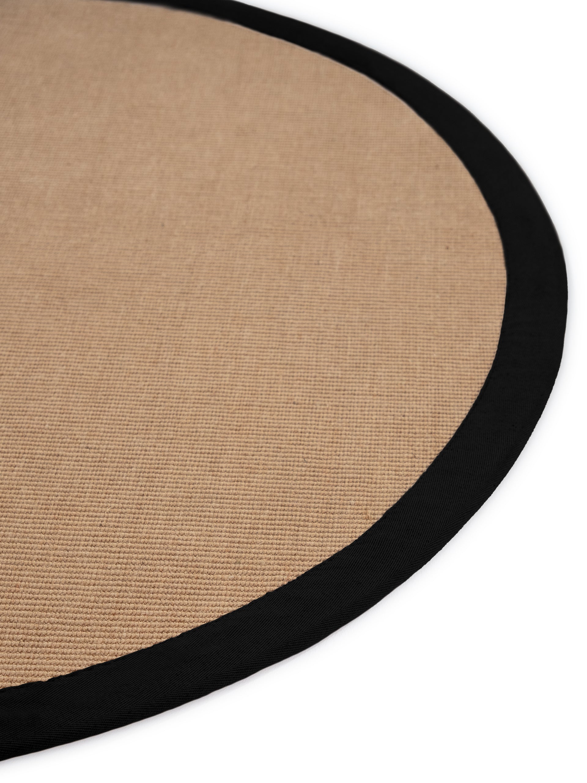 Sisalteppich Rund Schwarz aus Sisal/Jute