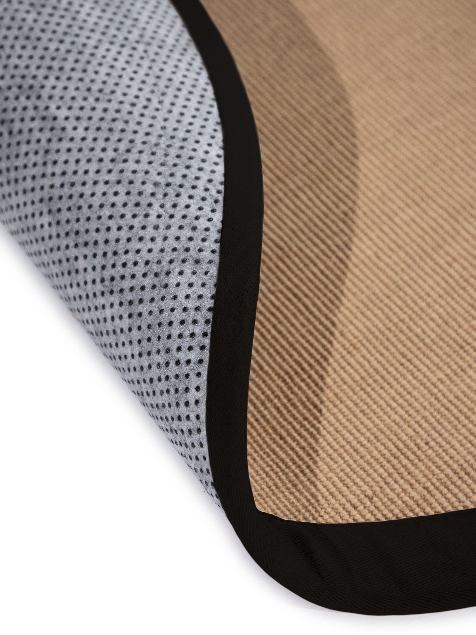 Sisalteppich Rund Schwarz aus Sisal/Jute