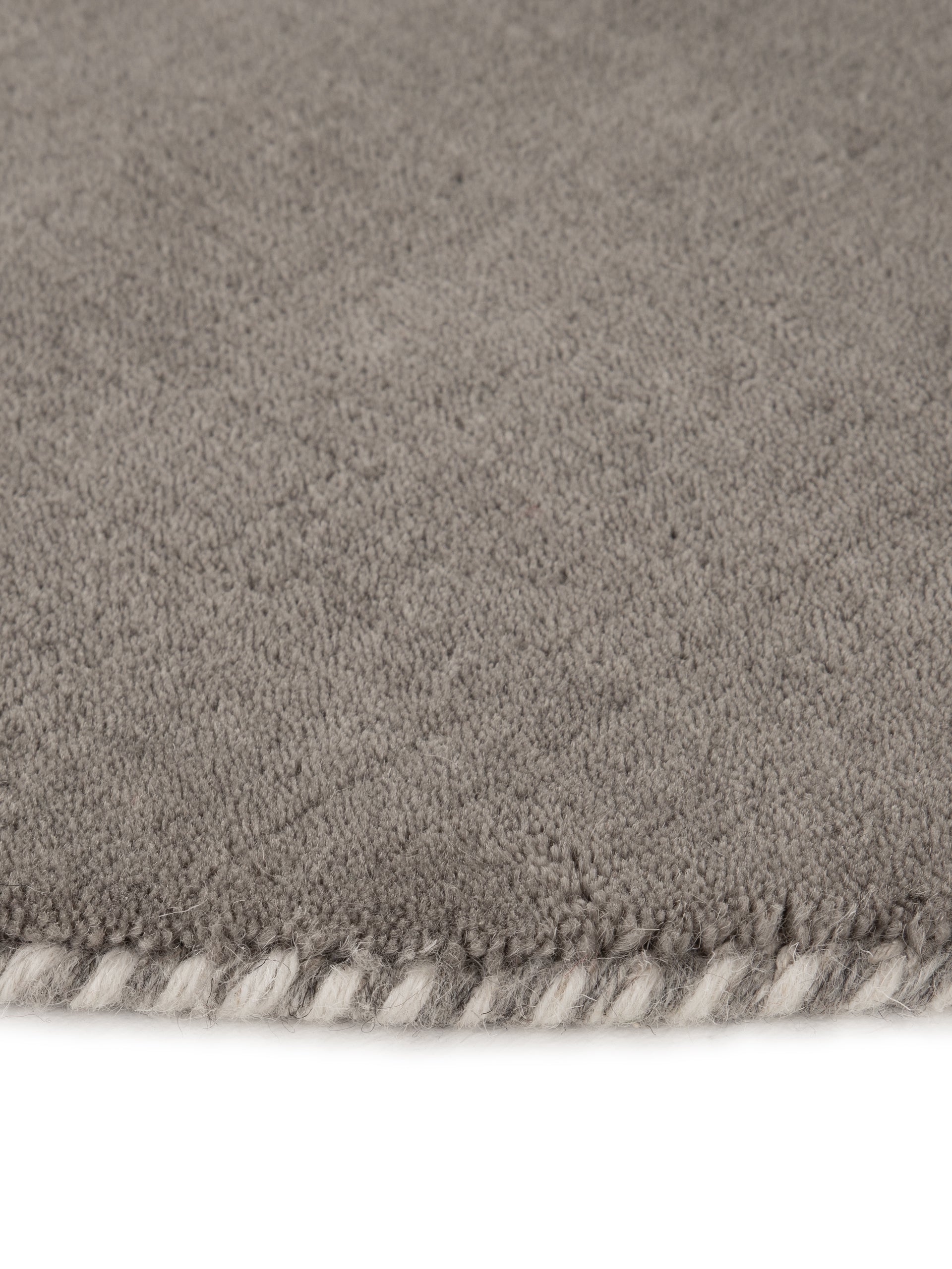 Wollteppich Gabbeh Lola Rund Grau aus Wolle