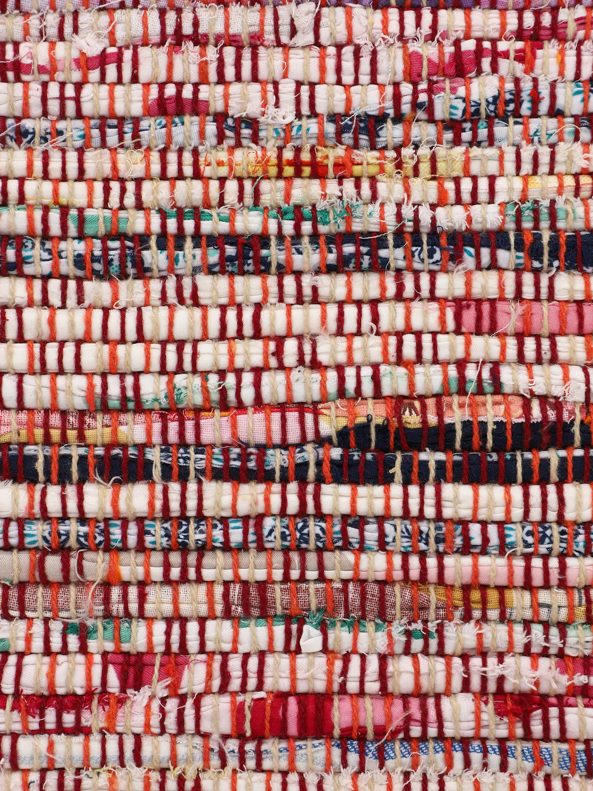 Kelim Chindi Läufer Rot in rot