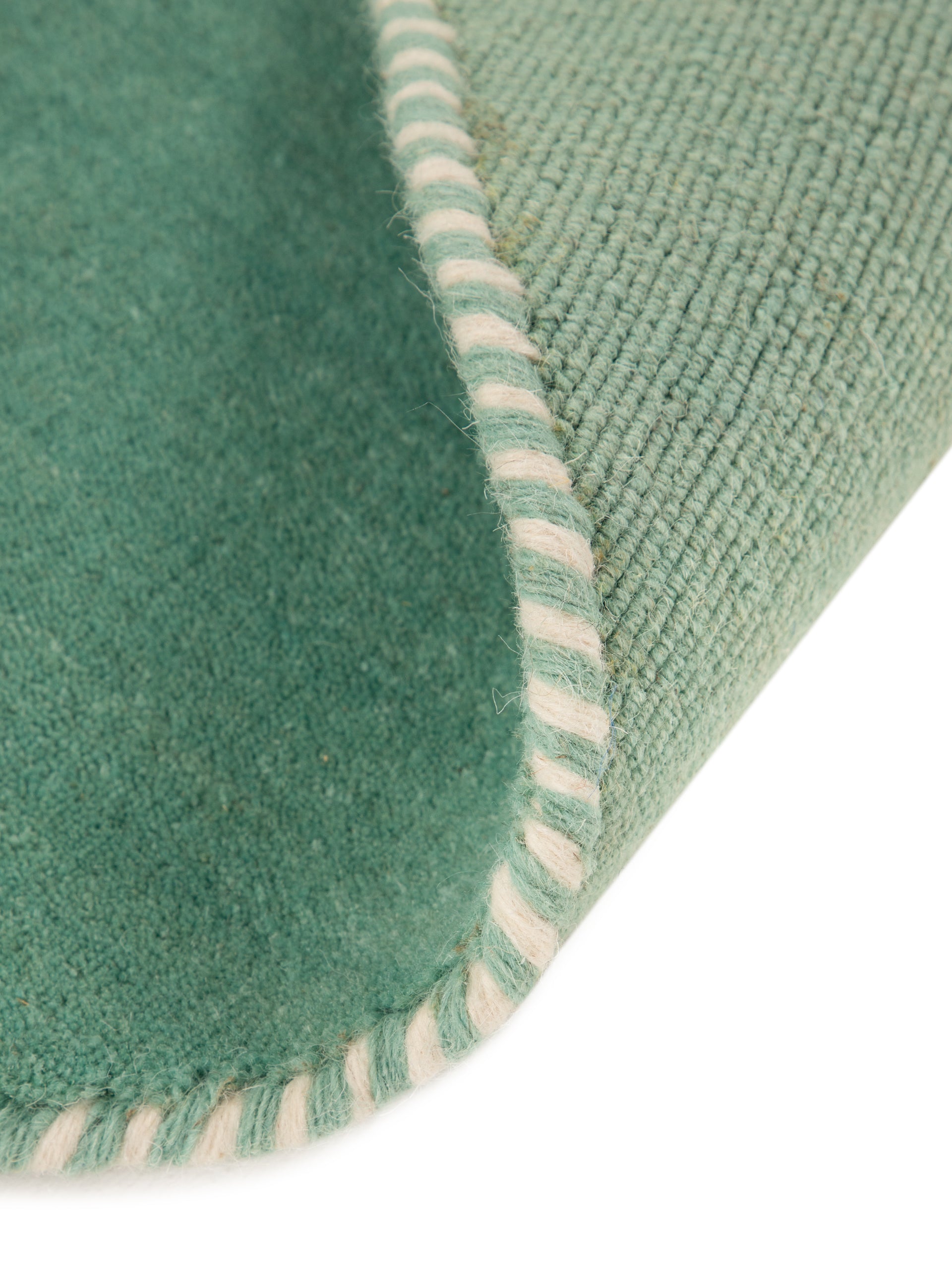 Wollteppich Gabbeh Lola Rund Türkis aus Wolle