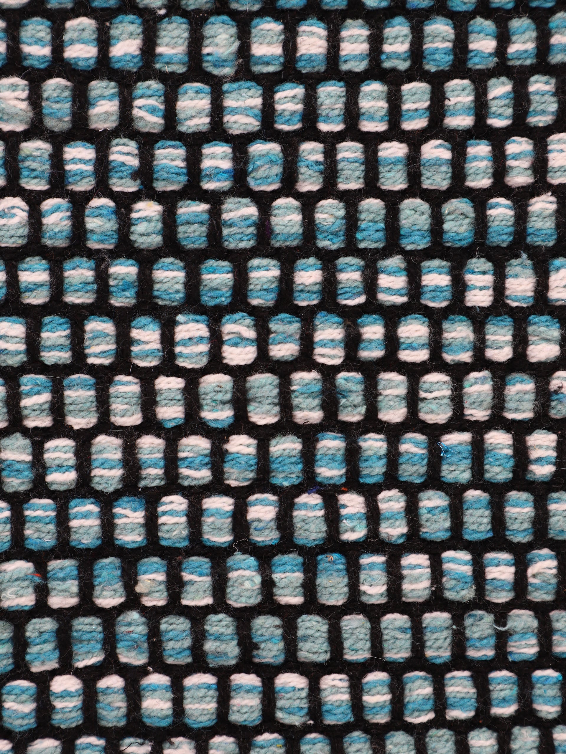 Flachgewebeteppich Kelim Mia Blau in blau aus baumwolle