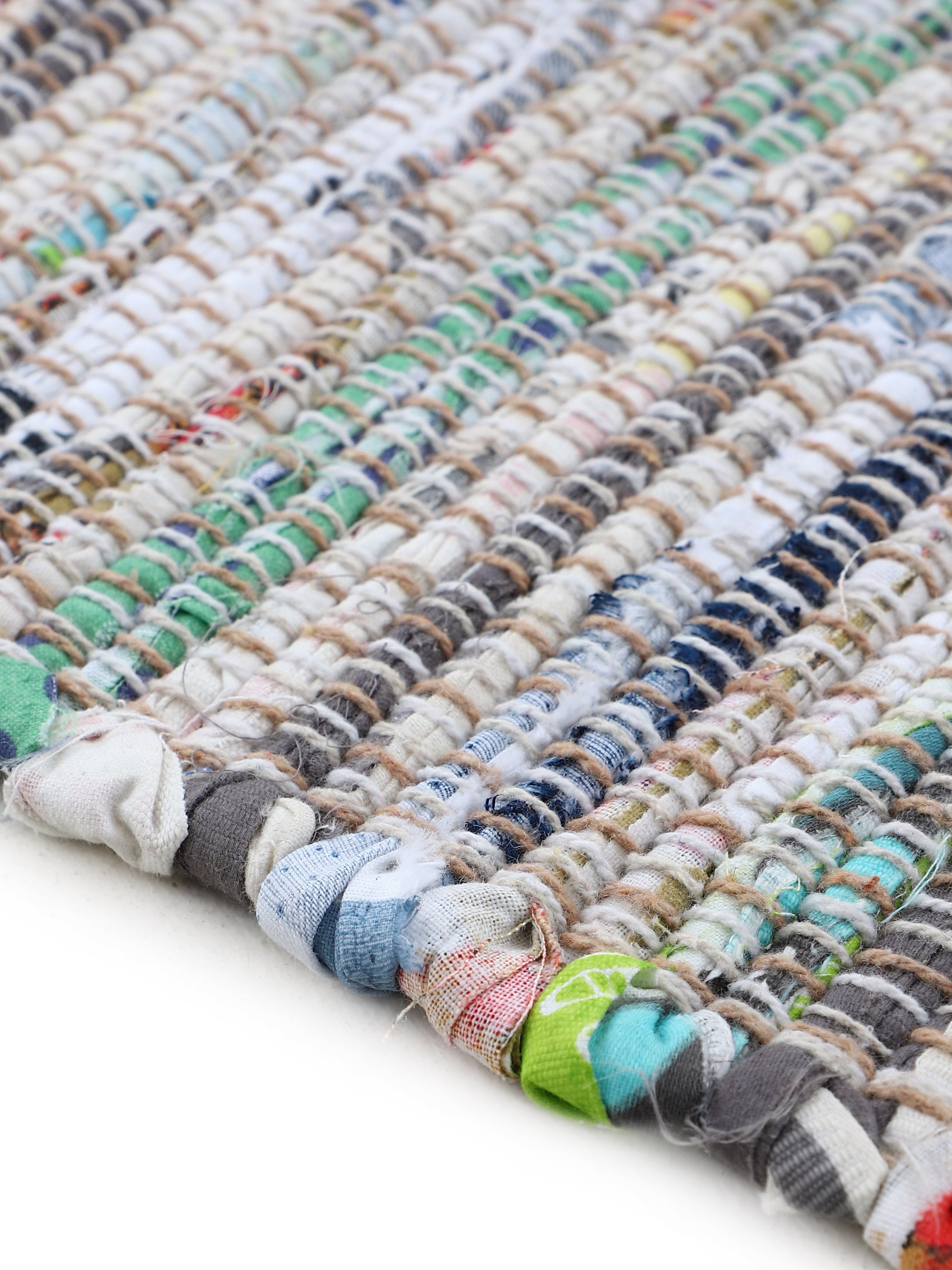 Kelim Chindi Läufer Beige in beige