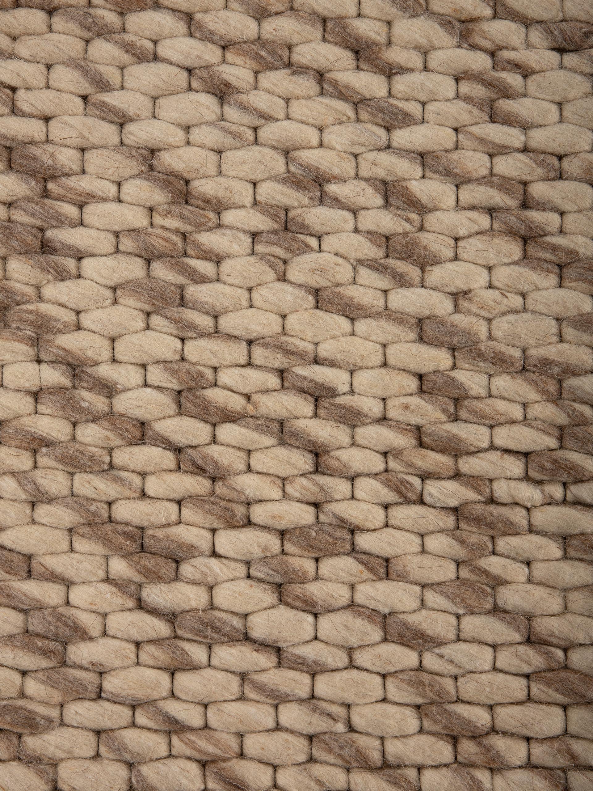 Wollteppich Sina Hellbraun meliert in hellbraun-meliert aus wolle