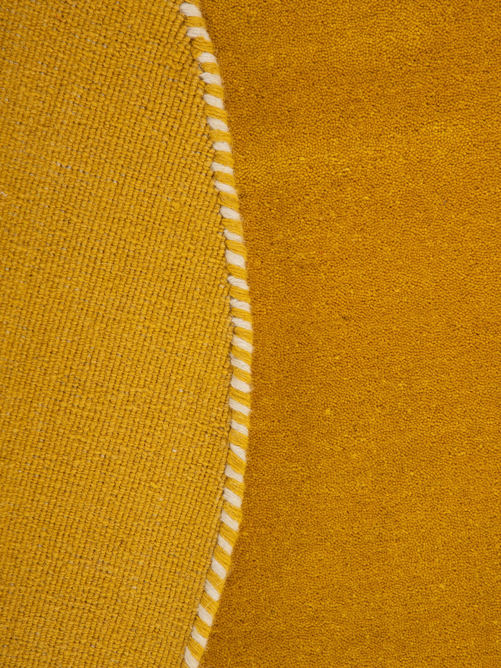 Wollteppich Gabbeh Lola Rund Gelb aus Wolle