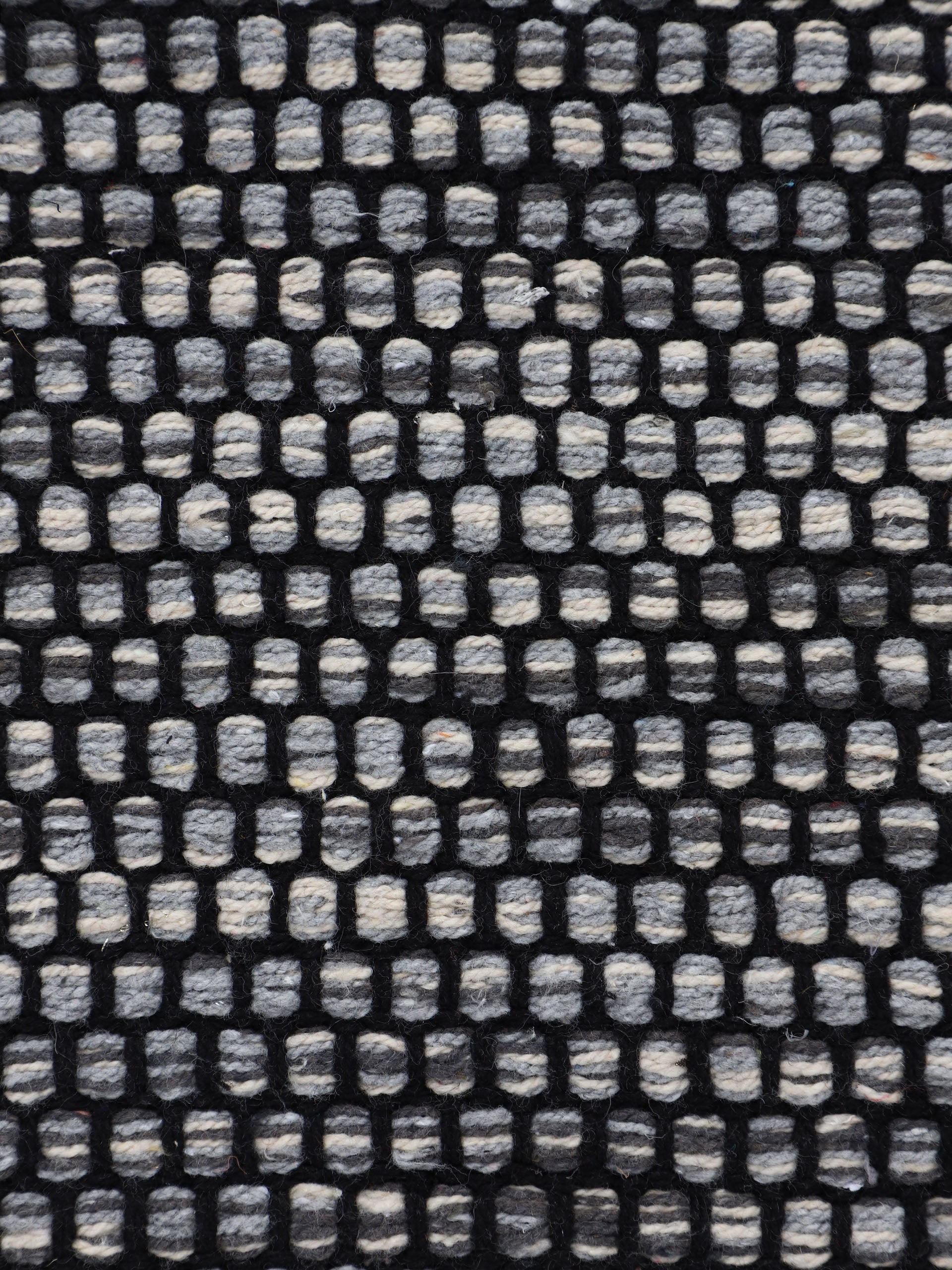 Flachgewebeteppich Kelim Mia Grau in grau aus baumwolle