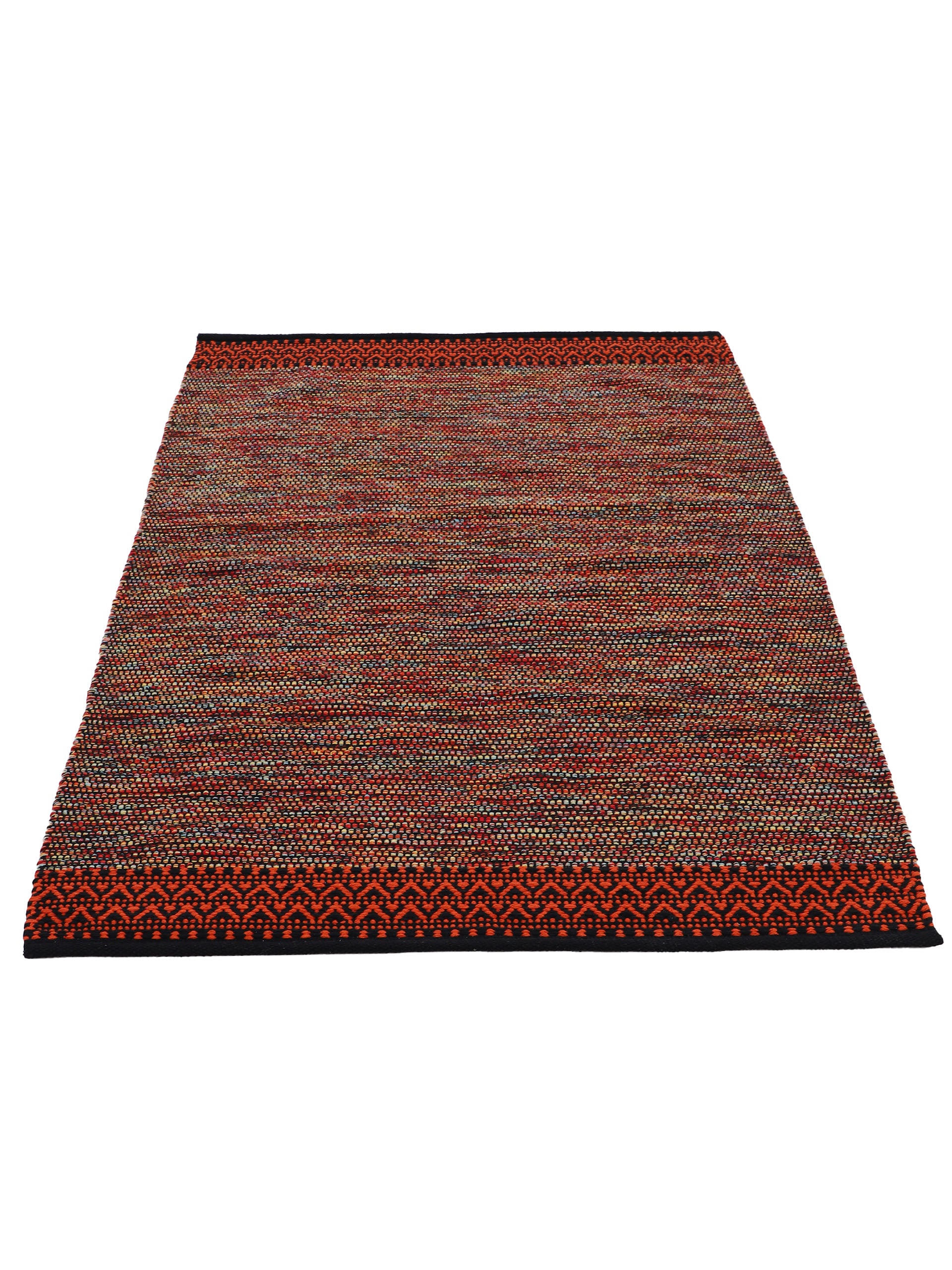 Flachgewebeteppich Kelim Mia Orange in orange aus baumwolle