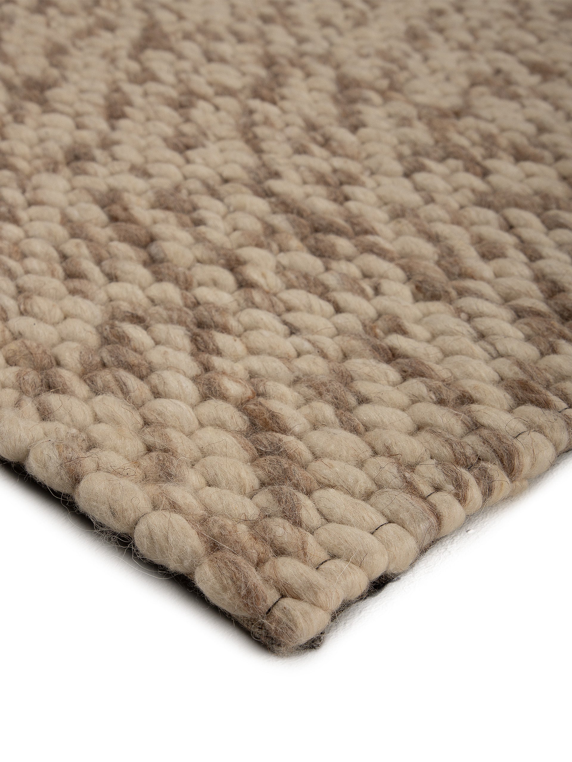 Wollteppich Sina Hellbraun meliert in hellbraun-meliert aus wolle