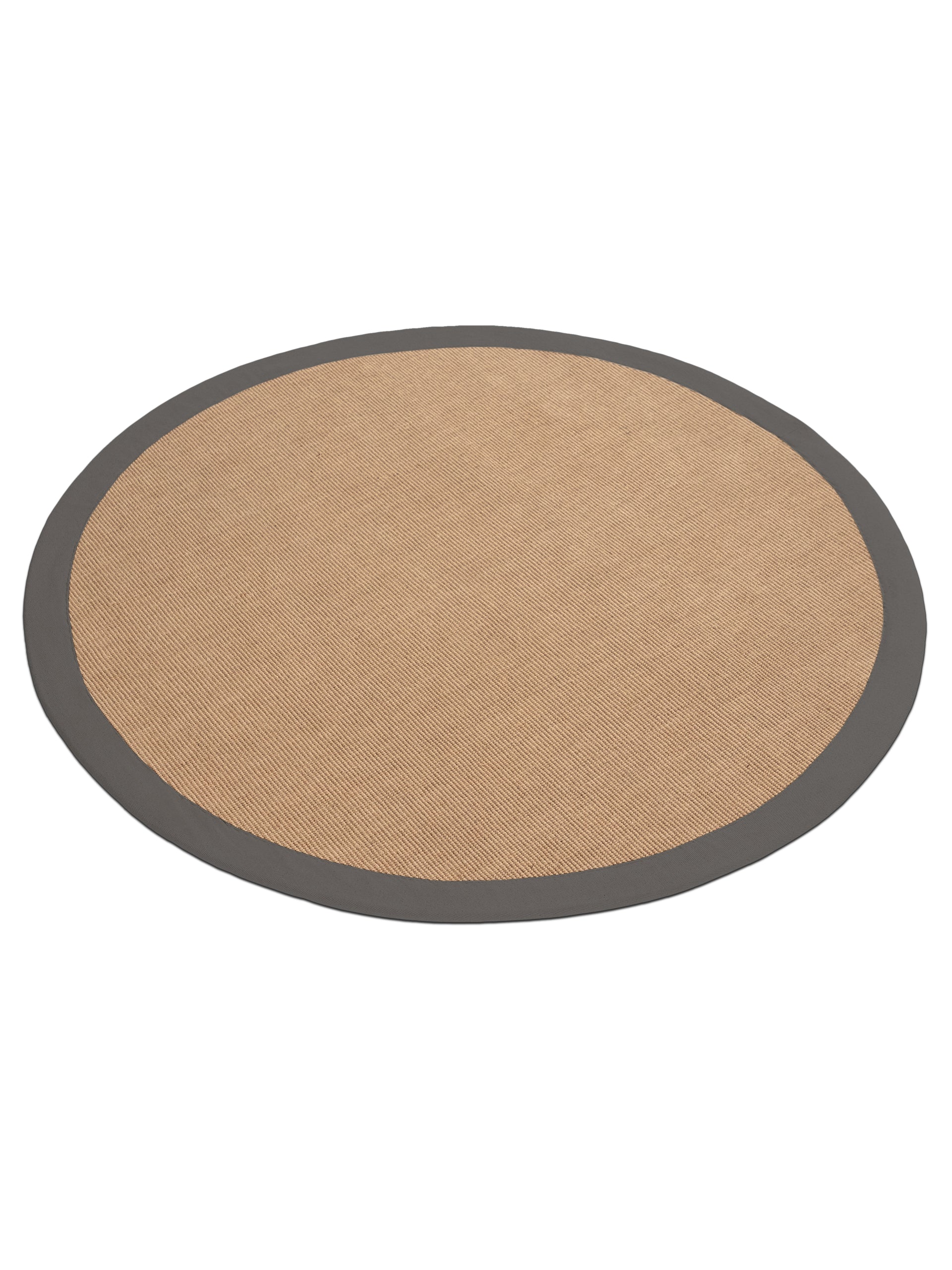 Sisalteppich Rund Grau aus Sisal/Jute