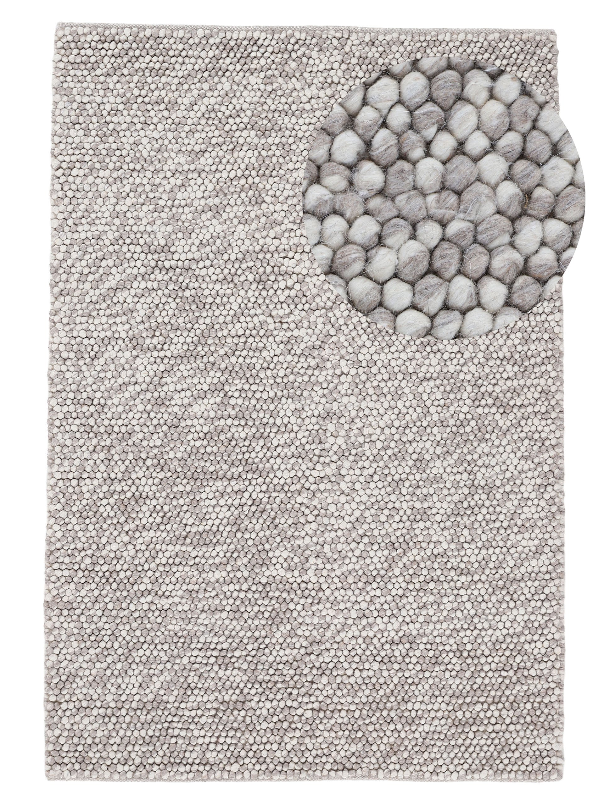 Wollteppich Calo Beige in beige aus wolle